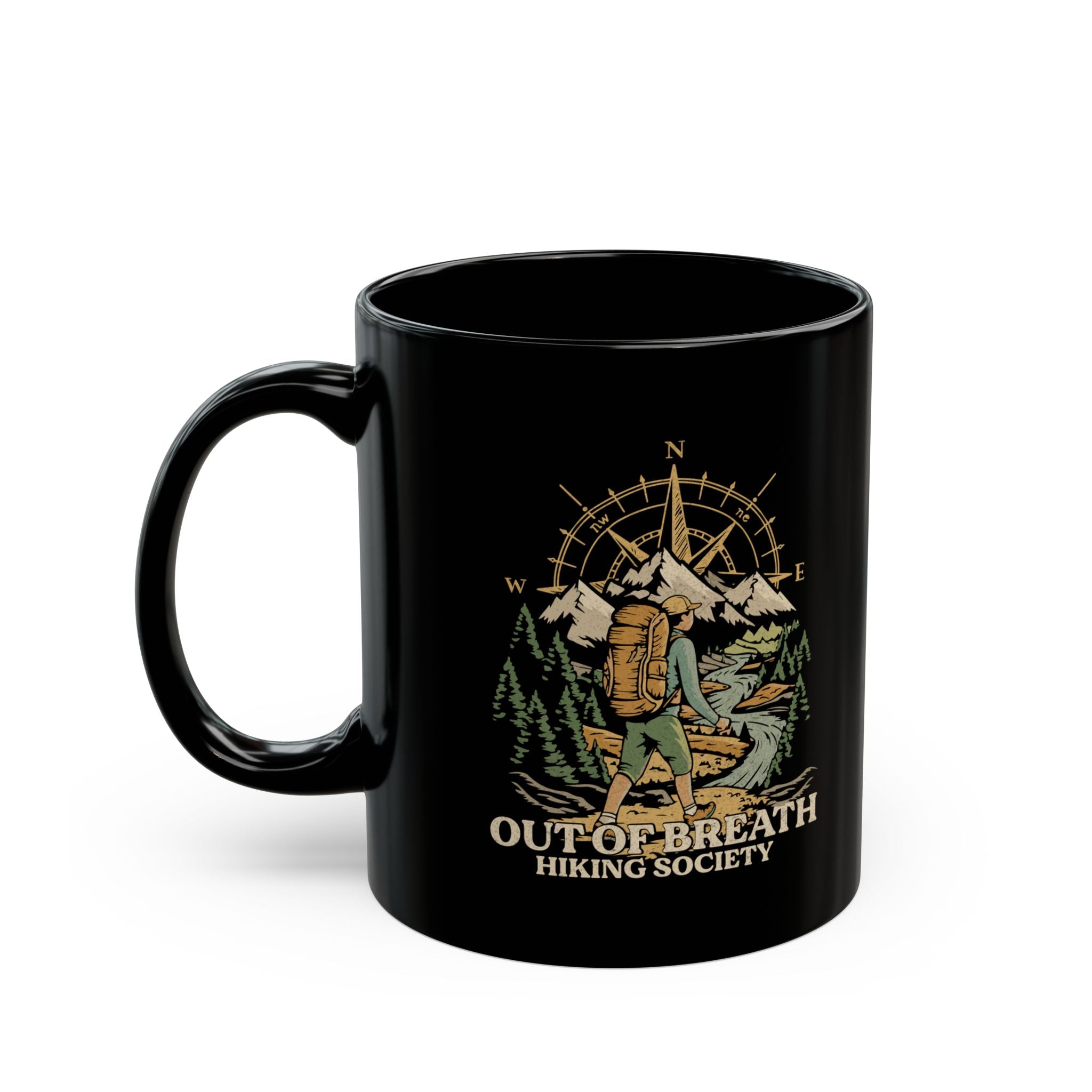 Out Of Breath Hiking Society | Funny Coffee Mug, Sarcastic Tea Cup, Unique Gift Idea