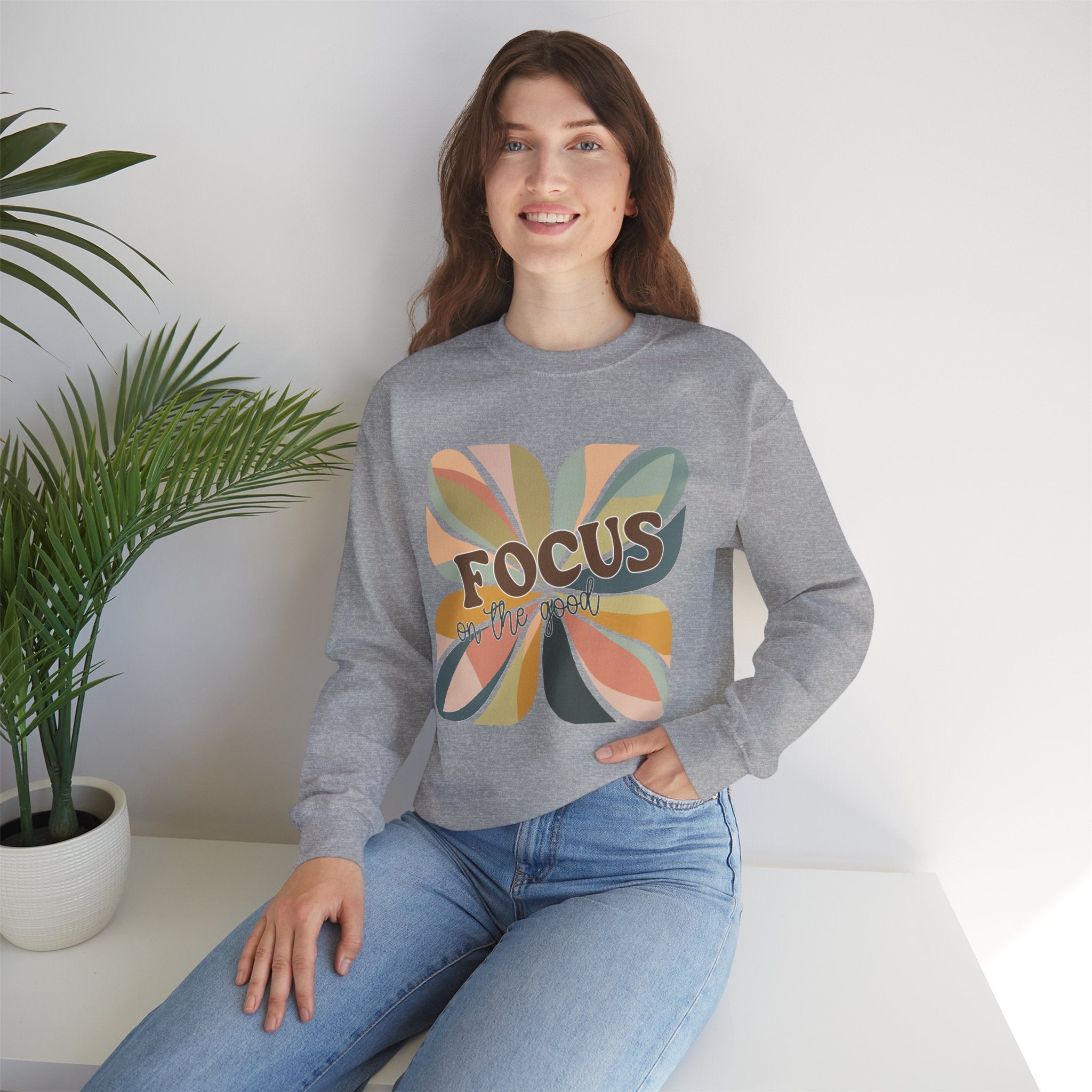 Positive Vibes Sweatshirt, Inspirational Jumper, Motivational Pullover, Good Vibes Apparel, Focus on the Good Shirt