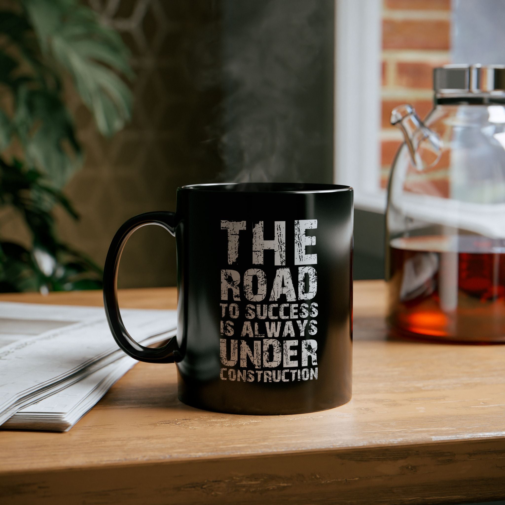 Road To Success is Always Under Construction | Funny Coffee Mug, Sarcastic Tea Cup, Unique Gift Idea