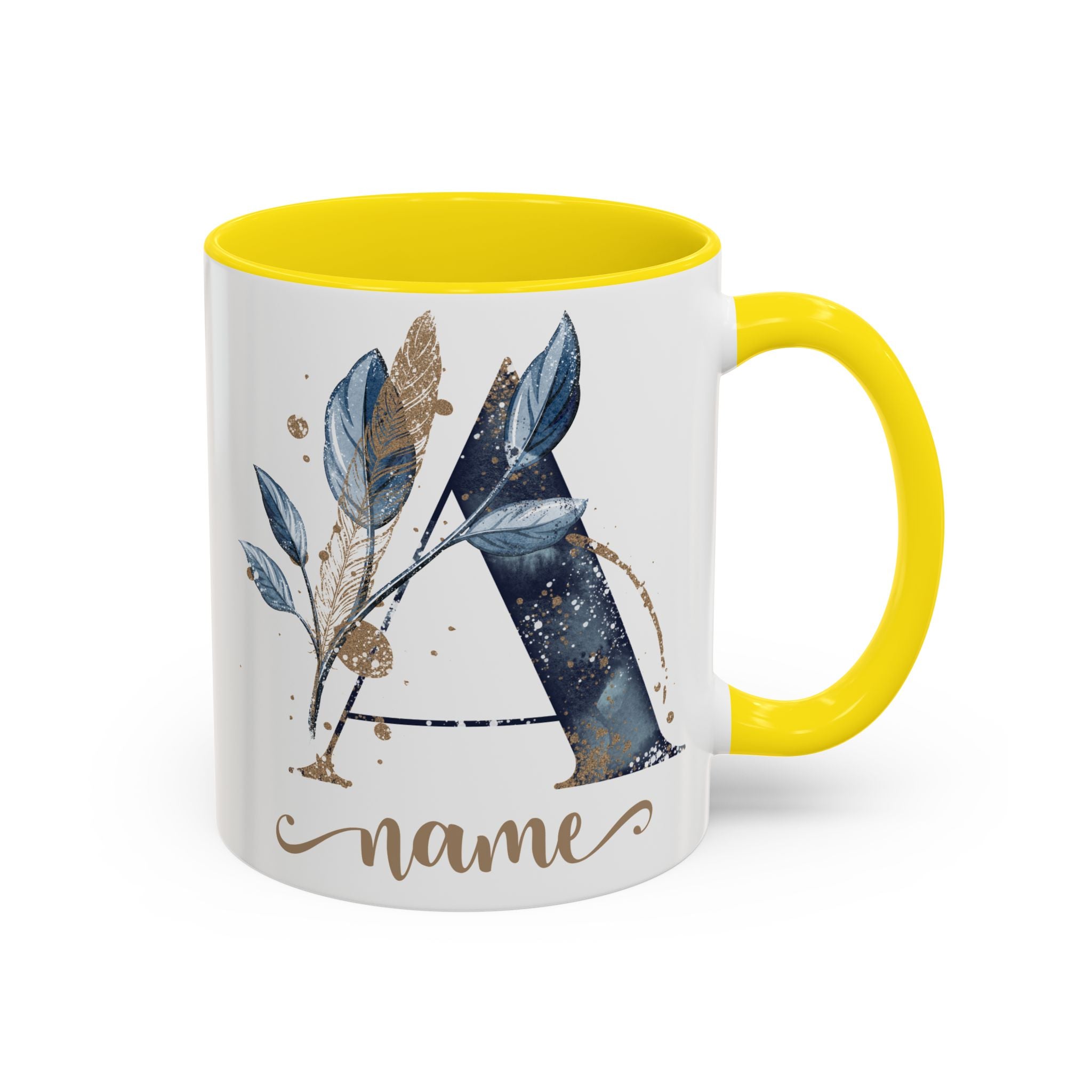 Personalized Floral Initial Coffee Mug for her, Custom Name Mug, Wedding Favor, Unique Home Décor Coffee Cup, Girlfriend Gift, Monogram Mug