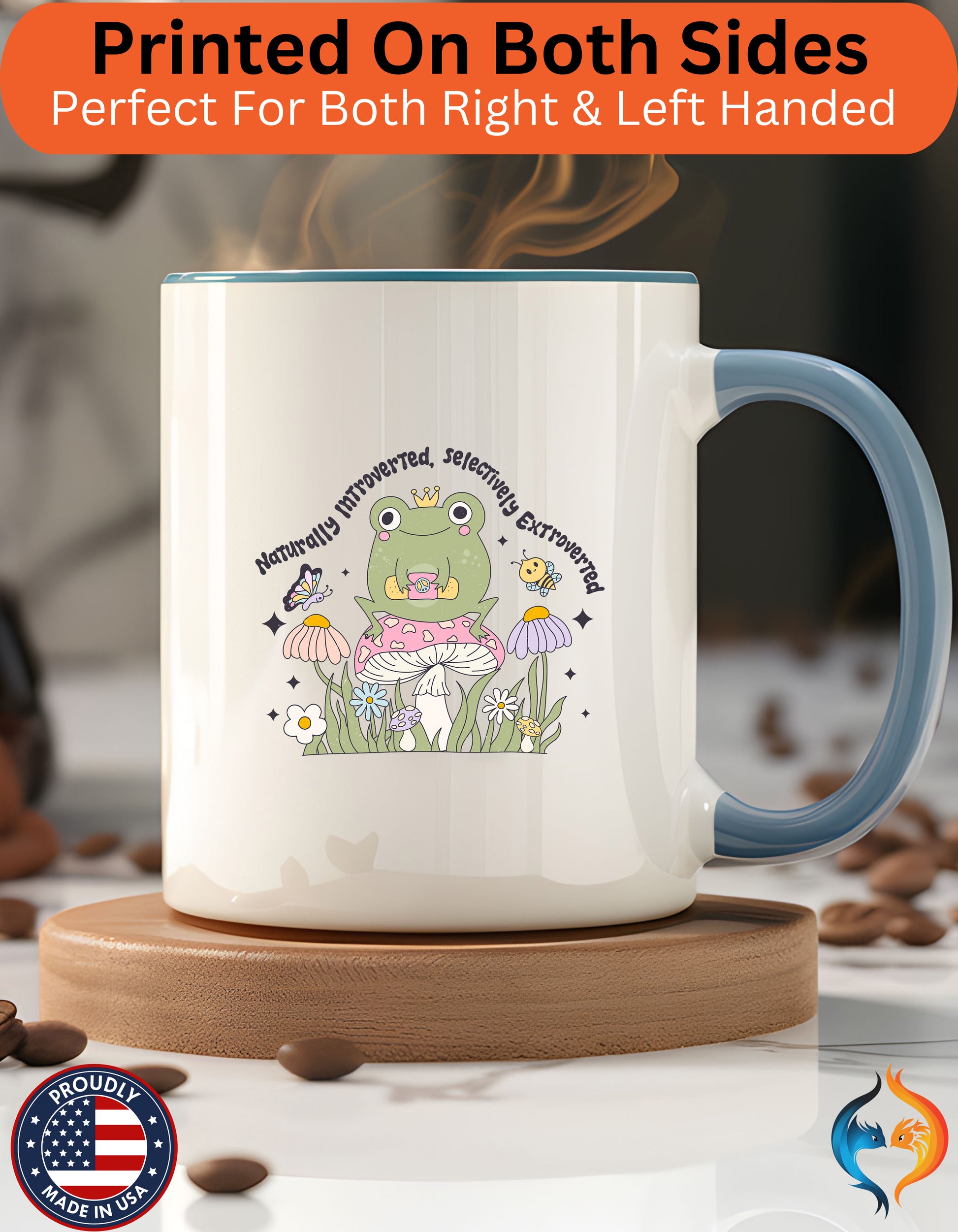 Naturally Introverted Selectively Extroverted Mug Lifestyle Mockup | Nutty Designs