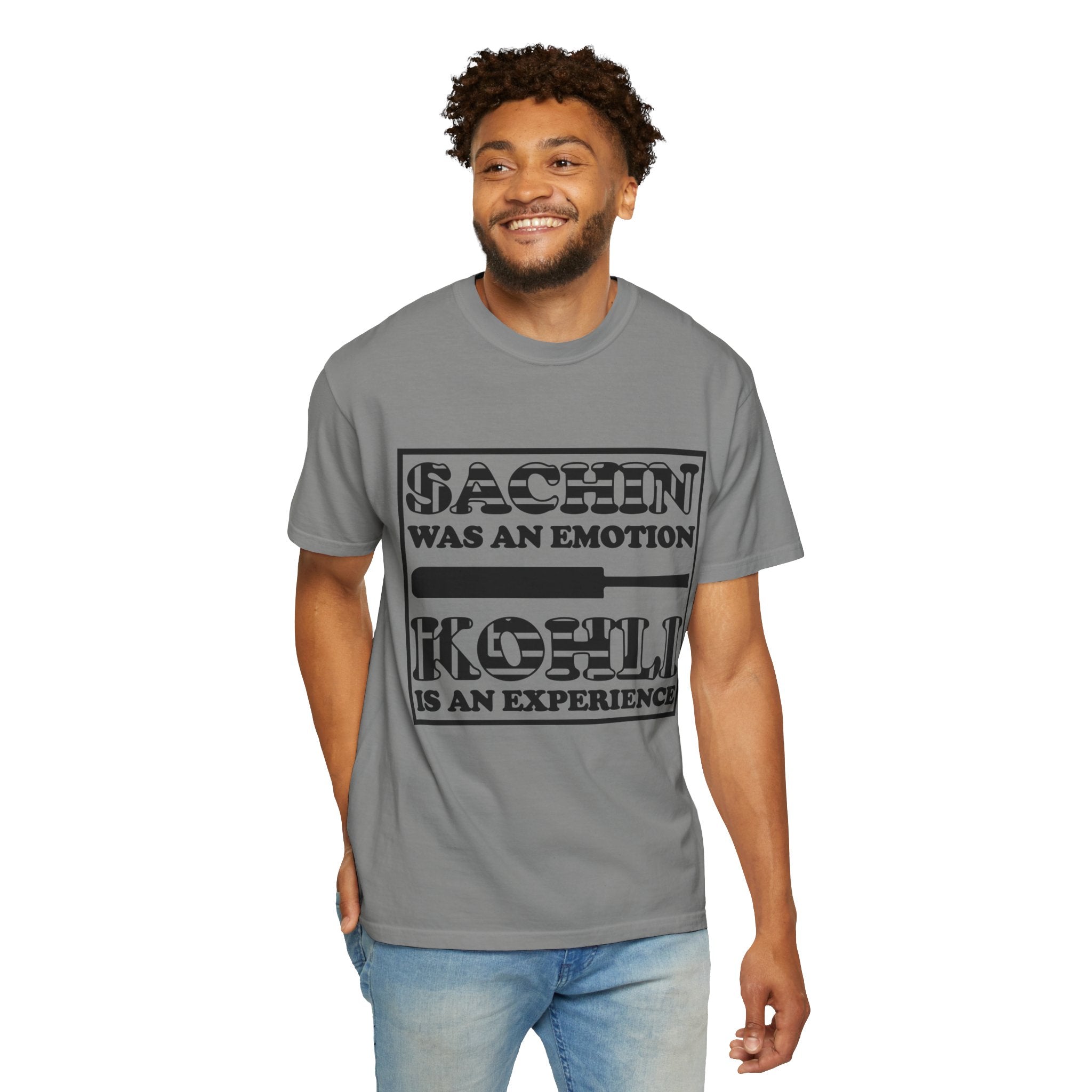 Sachin Was An Emotion, Kholi Is An Experience, unique Desi funny Cricket lover gift tshirt, IPL/T20 world cup tees Unisex T-shirt
