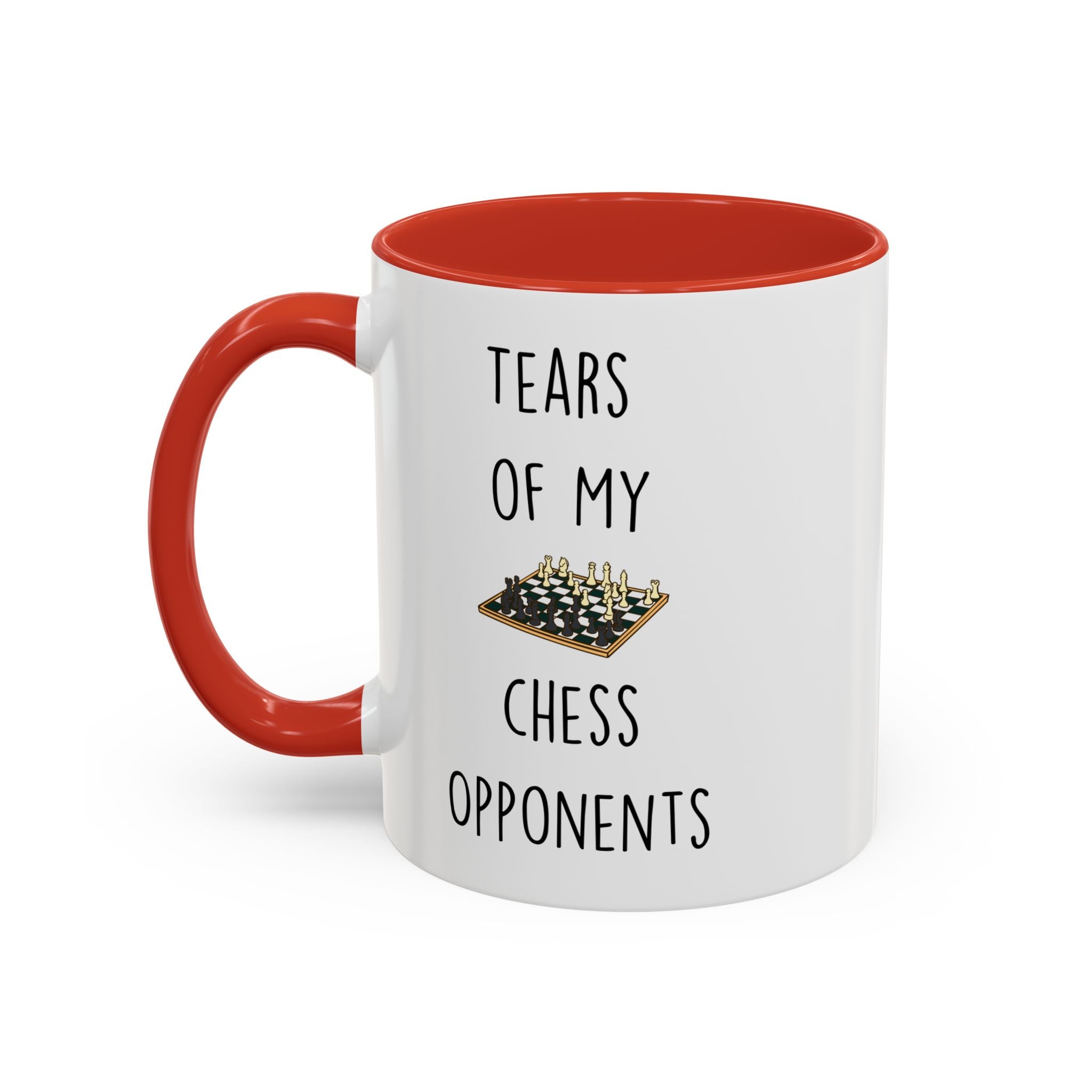 Funny Coffee Mug, Personalized Mug, Tears Of My Chess Opponents, Accent Cup (11, 15oz), Sarcastic Mug,  Tea Coffee Cup, Gift Under 20