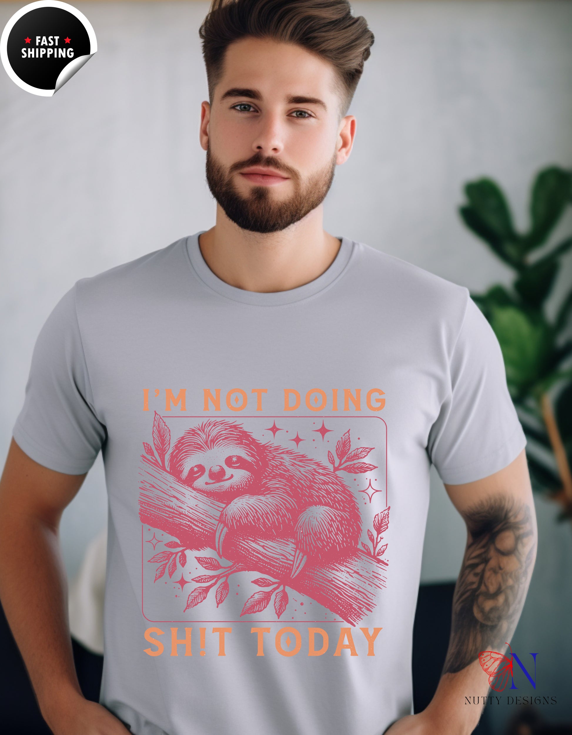 sloth , I am Not Doing Shit Today, Under 20 Mug Lifestyle Mockup | Nutty Designs