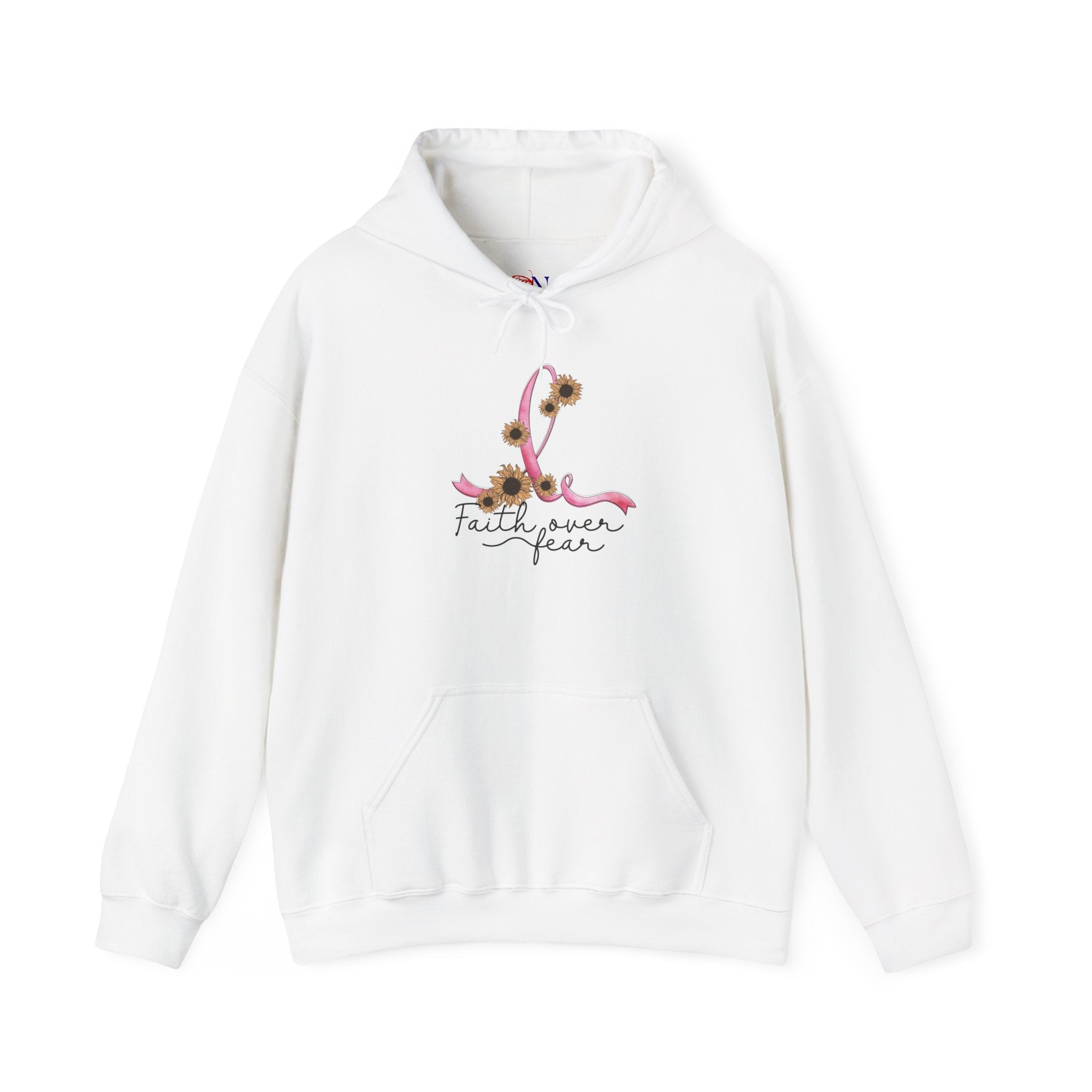 Faith Over Fear Floral Hoodie — Inspirational Women's Pullover