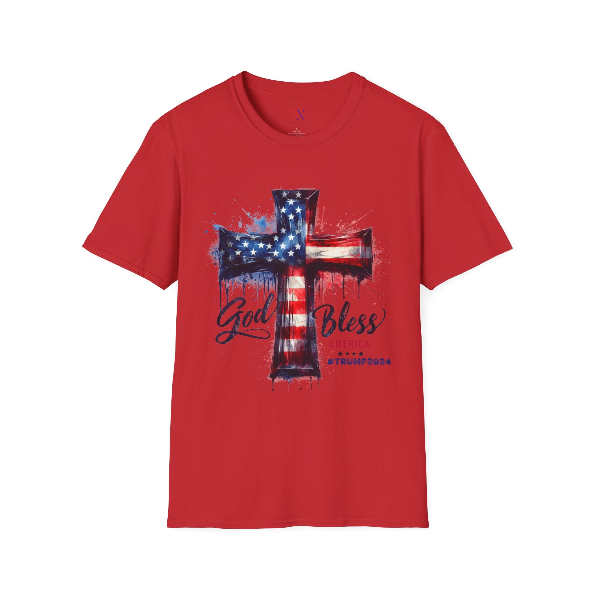 God Bless America Trump 2024, Patriotic Tee, Conservative T-Shirt, MAGA Lover Gift, American Pride, Christian GOP, Trump Vance