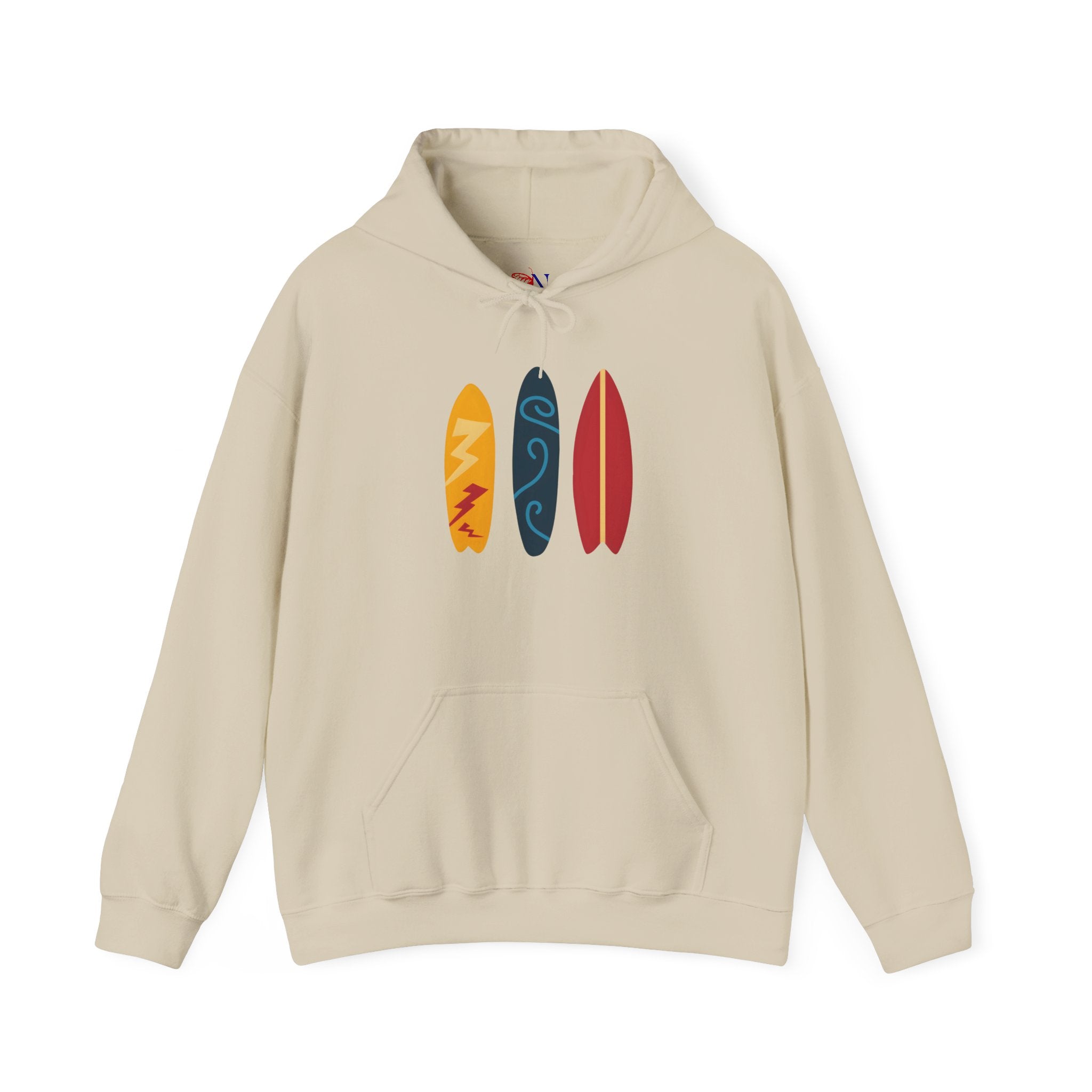 Surfboard Trio Hoodie – Coastal Beach Surfing Pullover