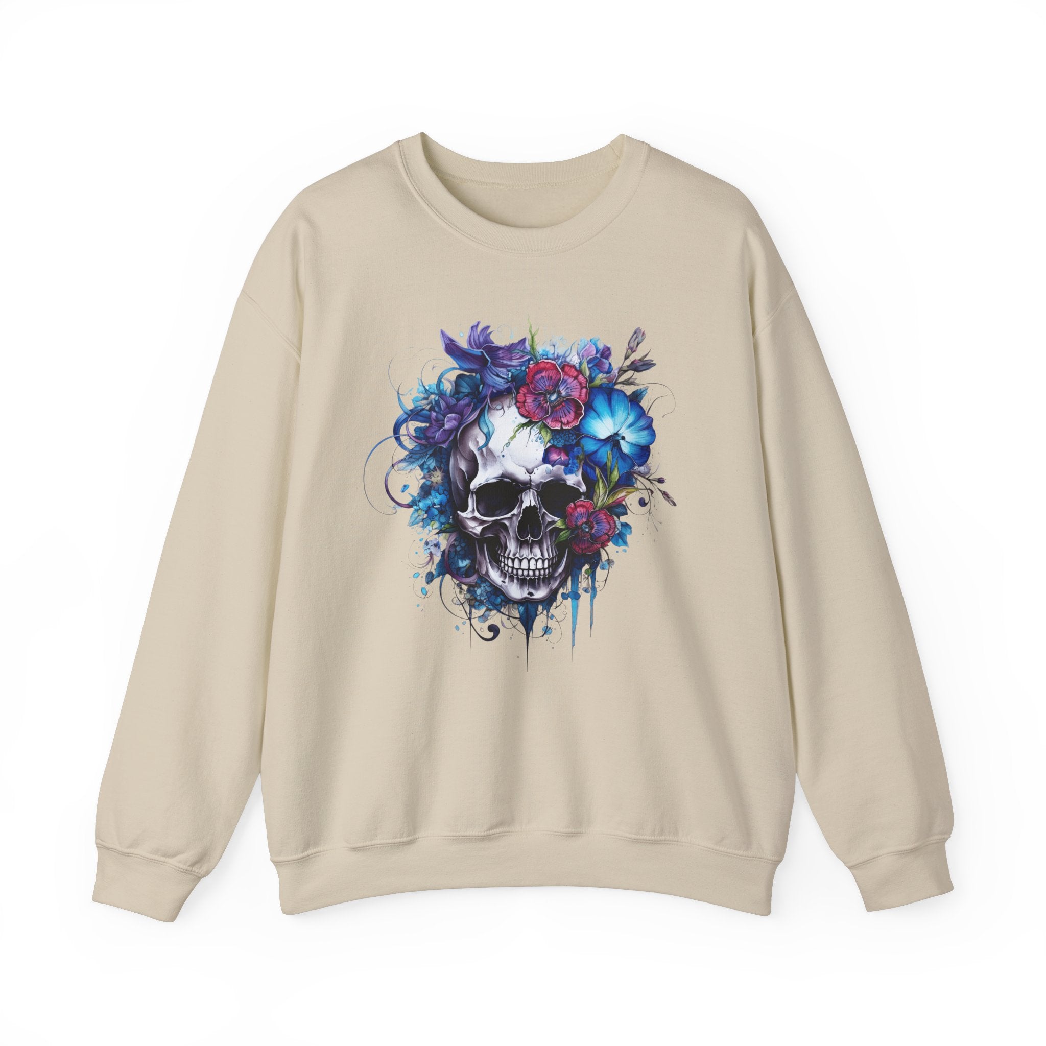 Skull Bloom, Halloween Themed Sweatshirt