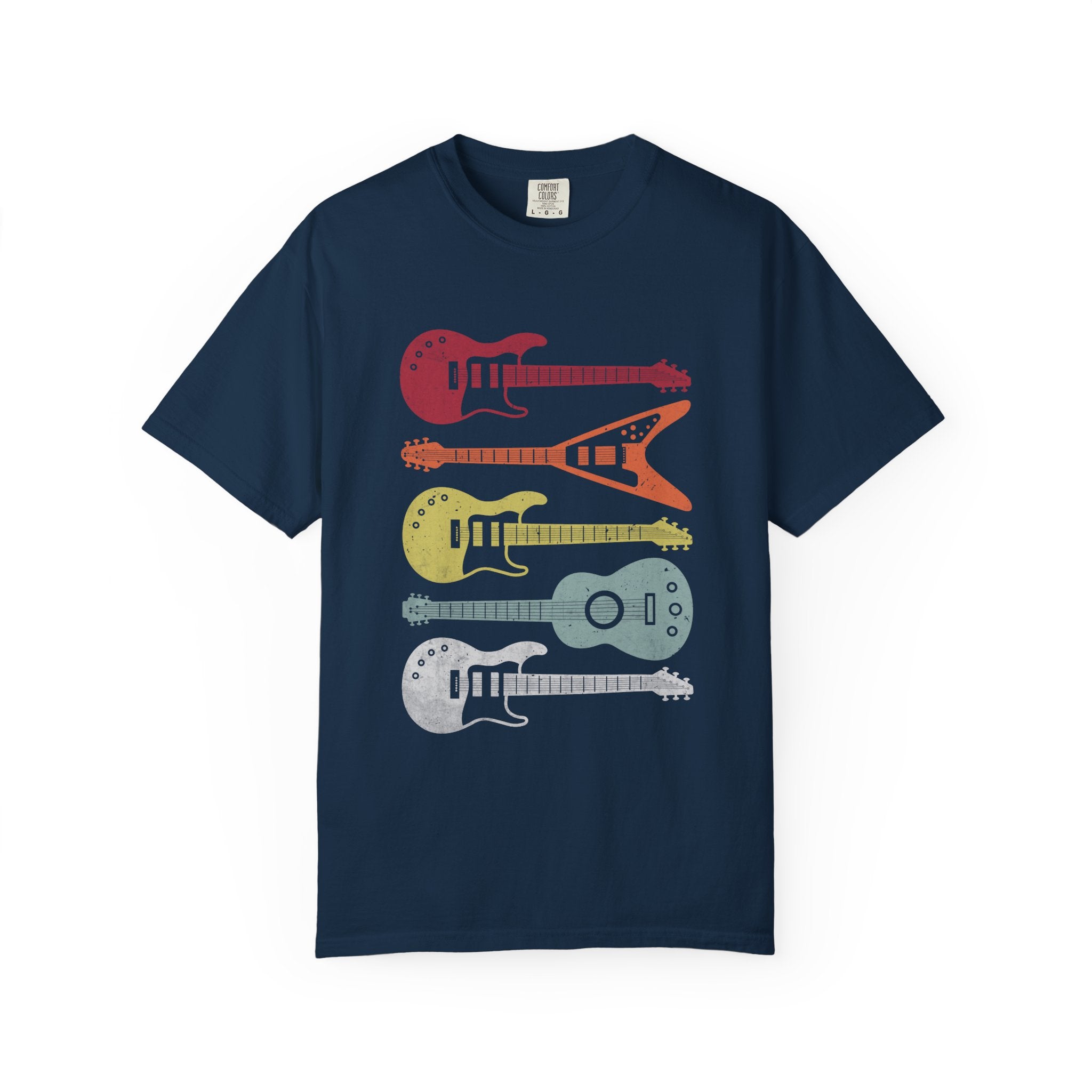 Retro Guitar T-shirt — Calm Positive Healing Music Vibes