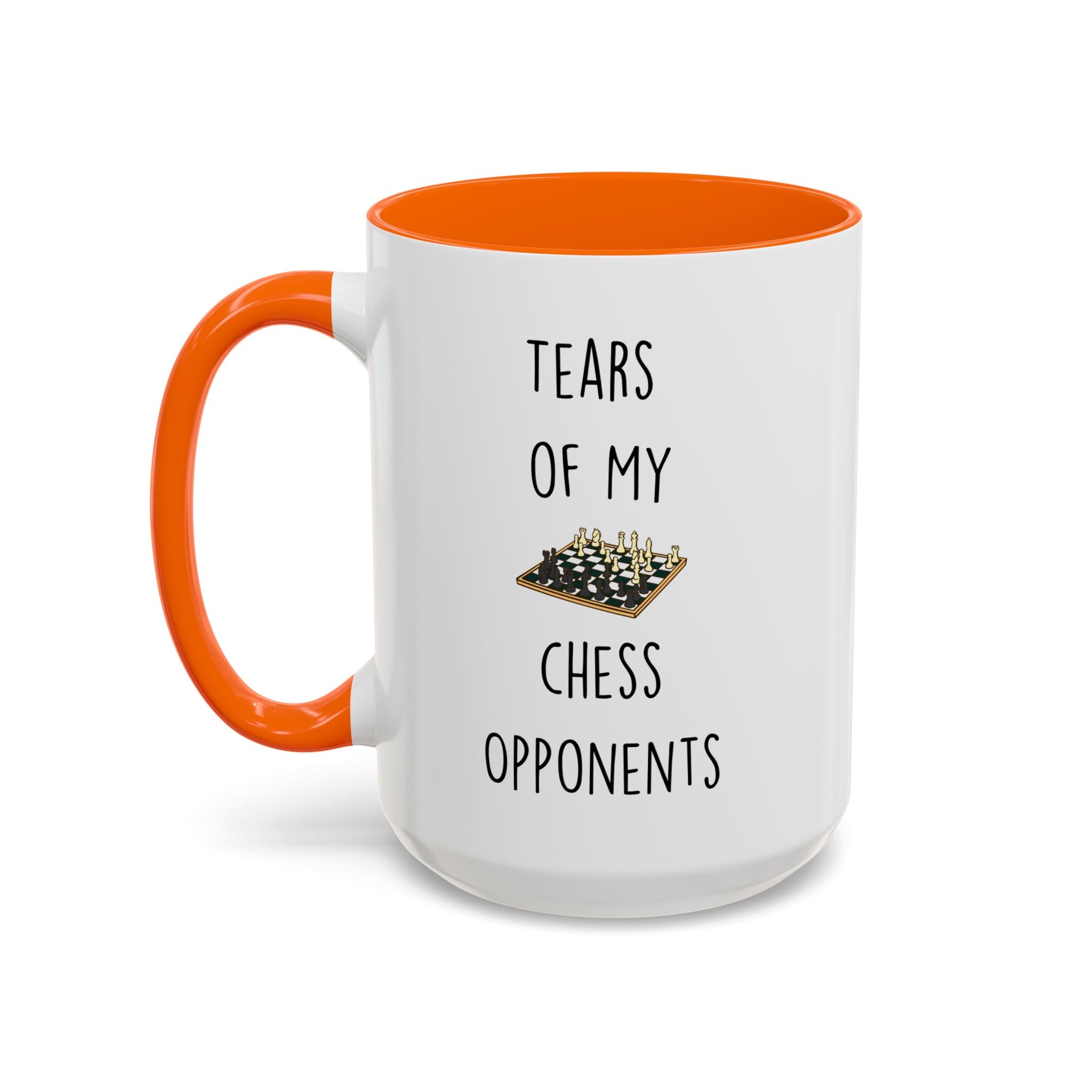 Funny Coffee Mug, Personalized Mug, Tears Of My Chess Opponents, Accent Cup (11, 15oz), Sarcastic Mug,  Tea Coffee Cup, Gift Under 20