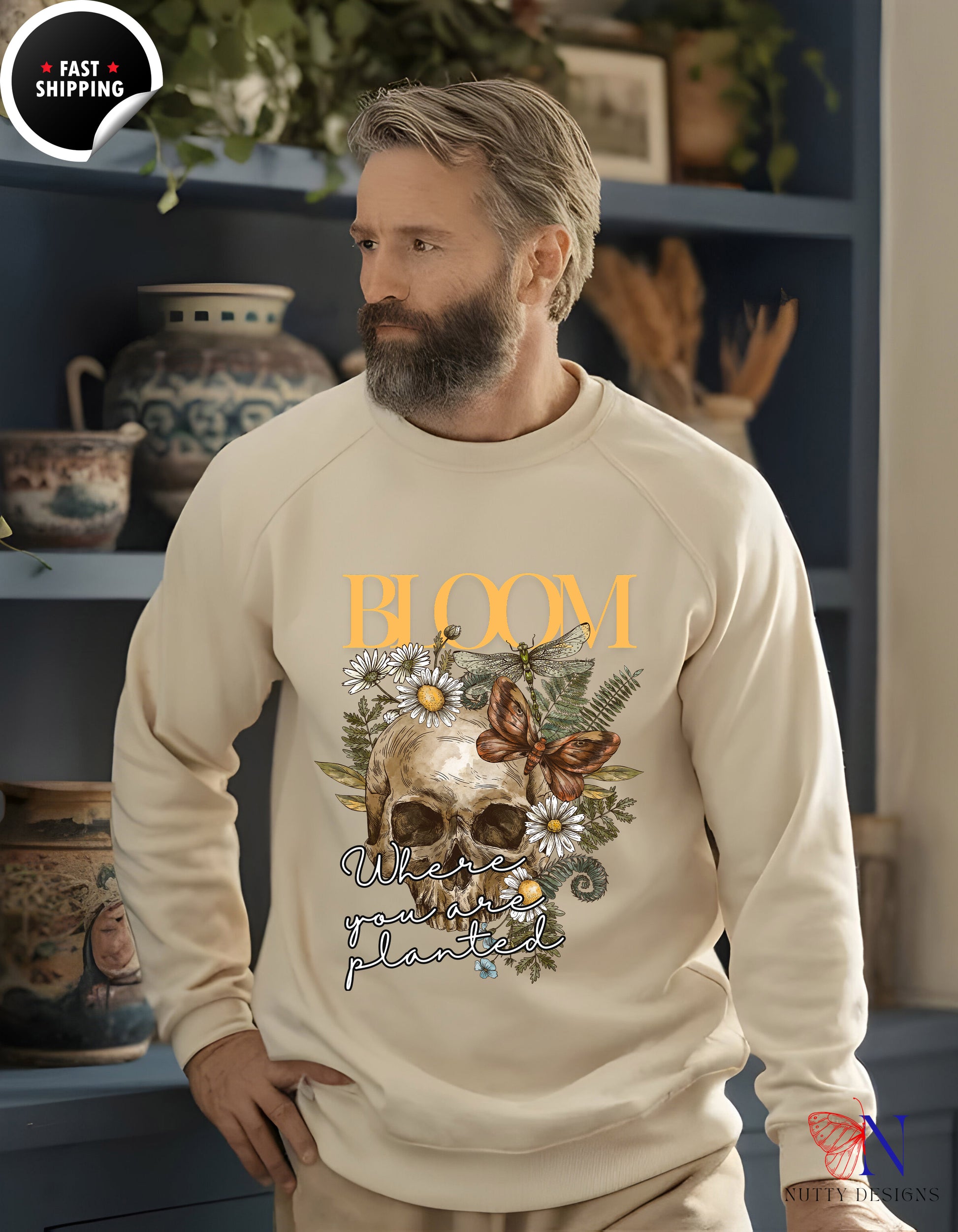 Bloom Where You Are Planted T-Shirt Lifestyle Mockup | Nutty Designs