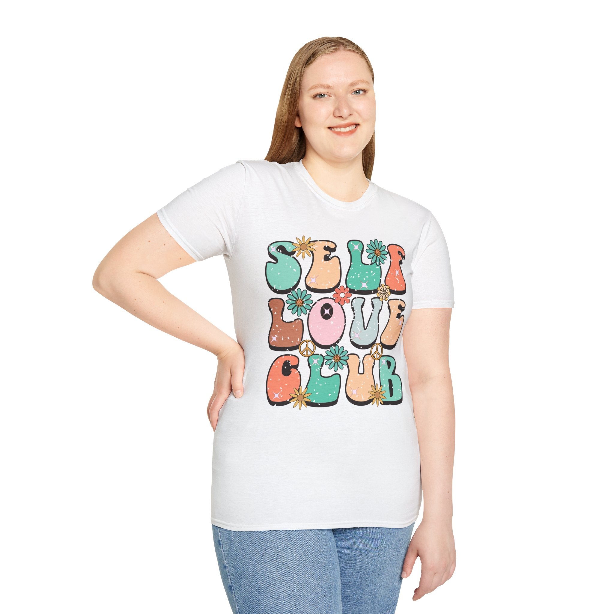 Self Love Club, Encouraging T-Shirt, Happy T-Shirt, Positive Sayings Tshirt, Good Vibes Only, Positivity Quotes unisex Shirt