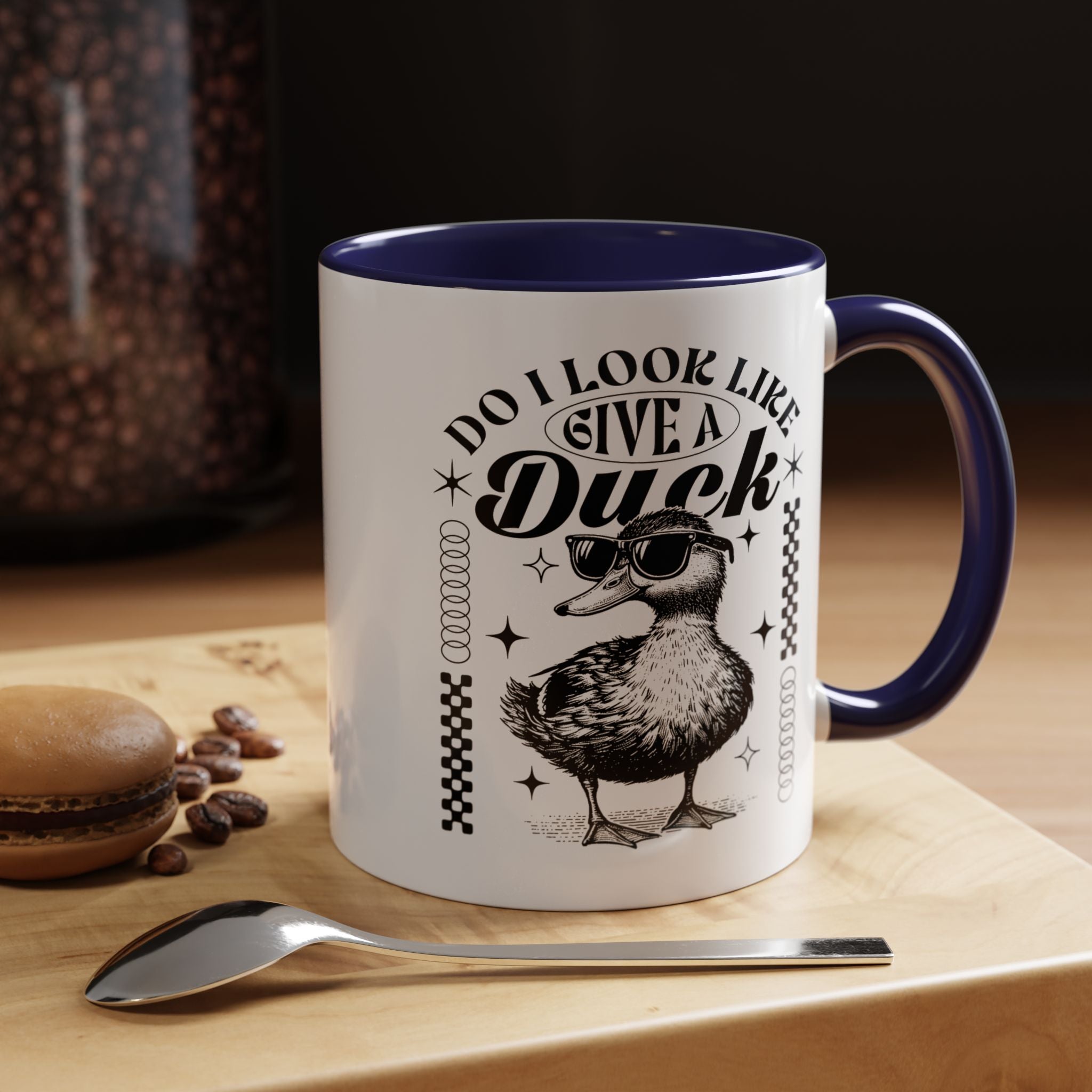 Funny Coffee Mug, Personalized Mug, Cute Do I Look Like I Give A Duck, Accent Cup (11, 15oz), Gift Under 20, White Elephant Animal Lover Cup