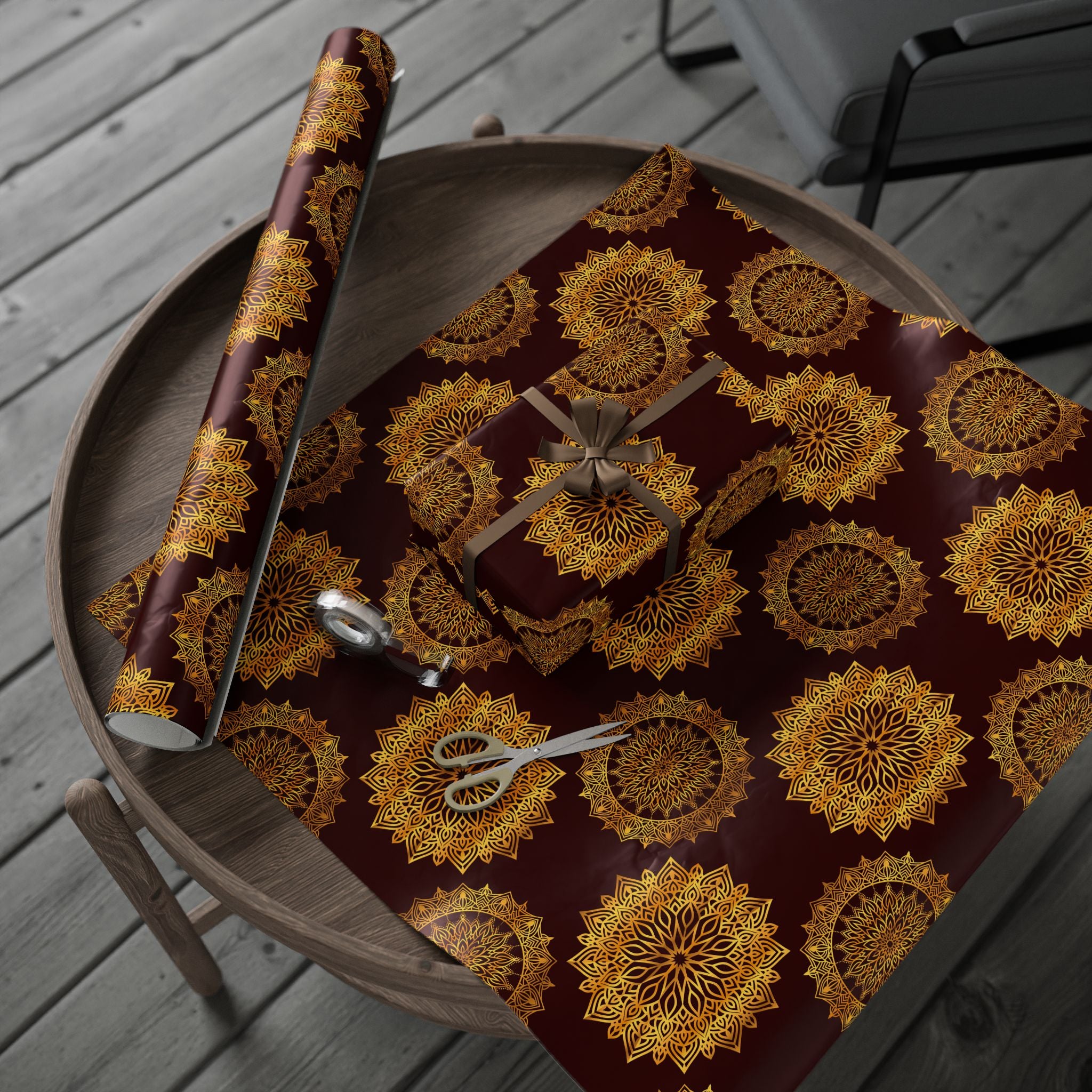 Ramadan Wrap Paper - Islamic Gift Wrap With Mandala and Architectural Design