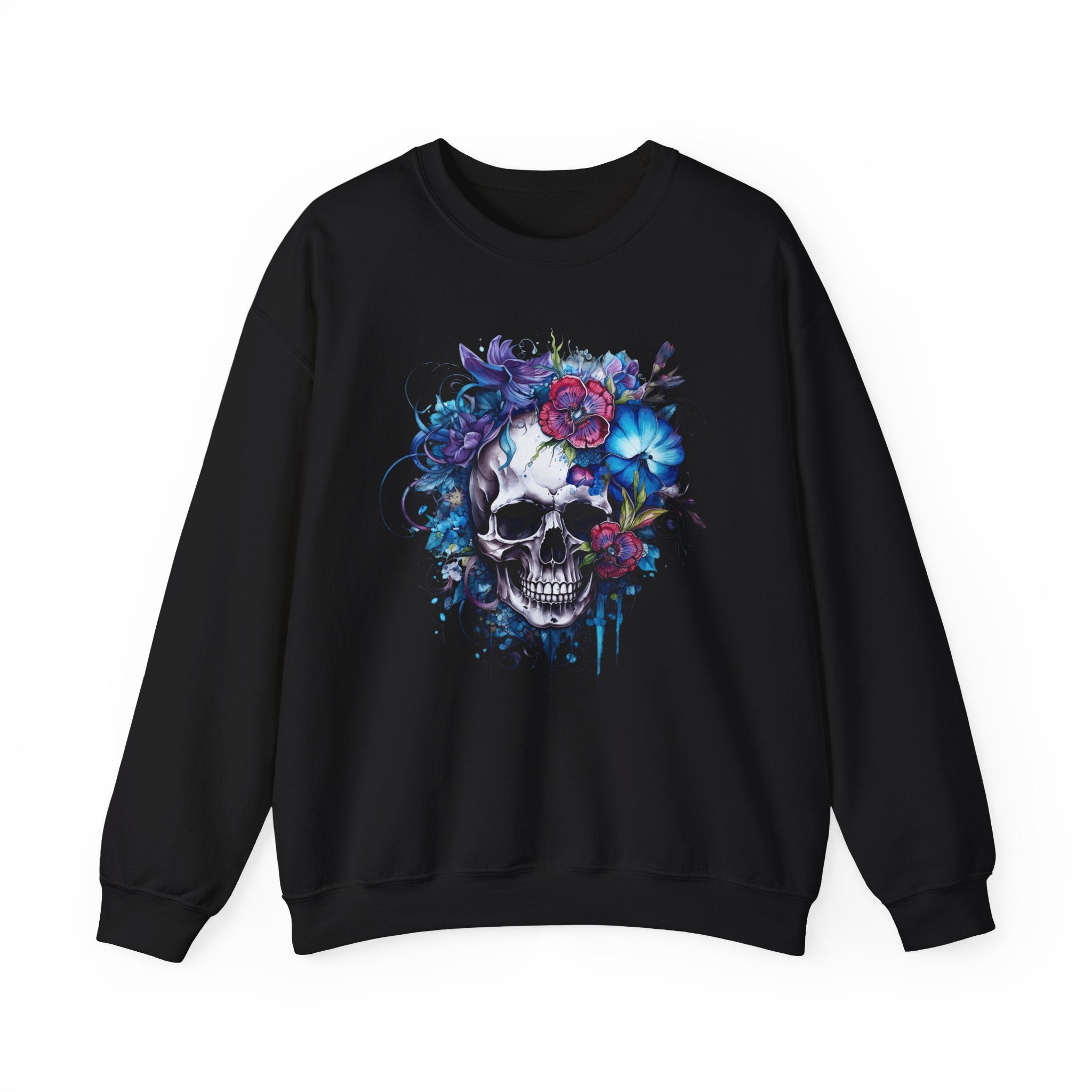 Skull Bloom, Halloween Themed Sweatshirt