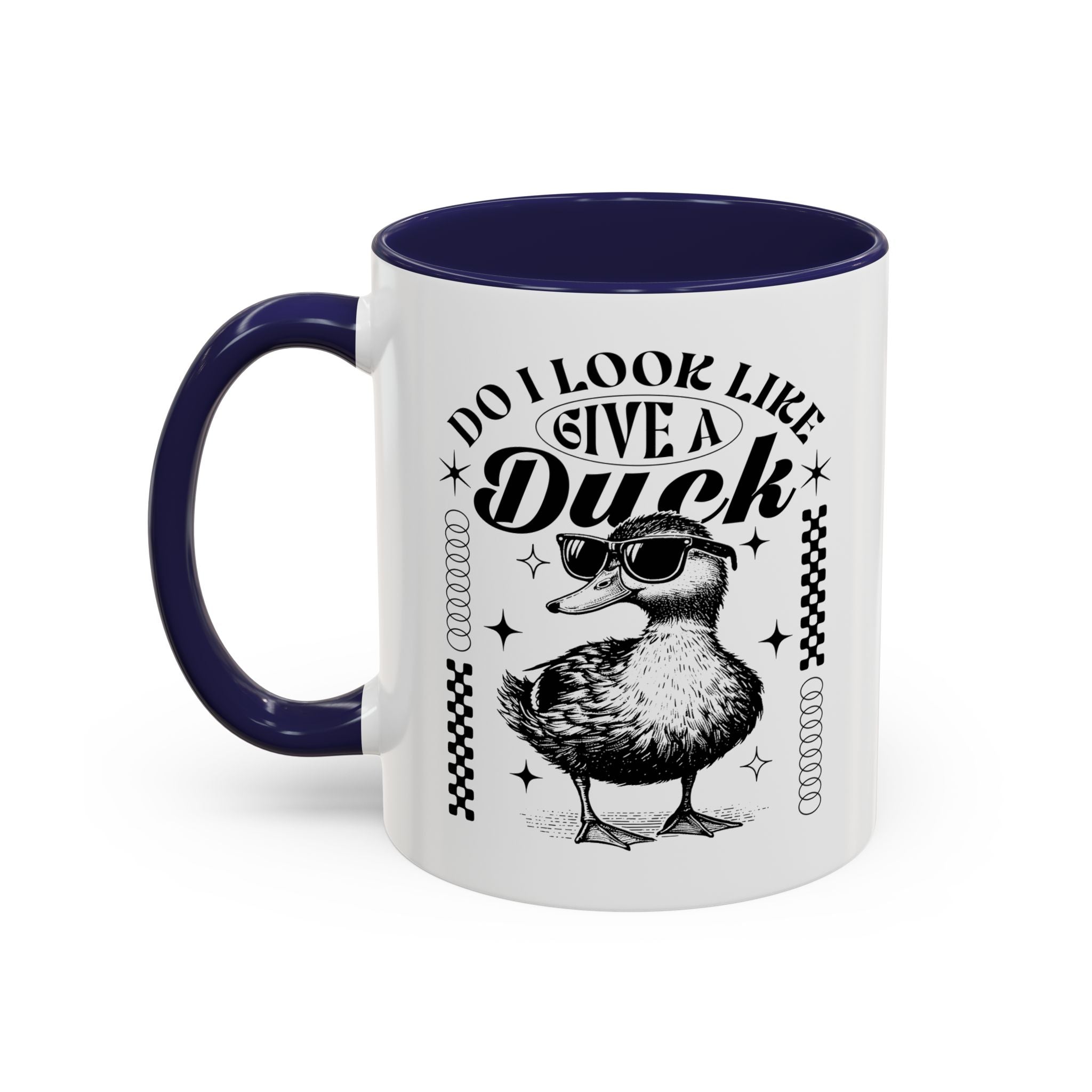 Funny Coffee Mug, Personalized Mug, Cute Do I Look Like I Give A Duck, Accent Cup (11, 15oz), Gift Under 20, White Elephant Animal Lover Cup