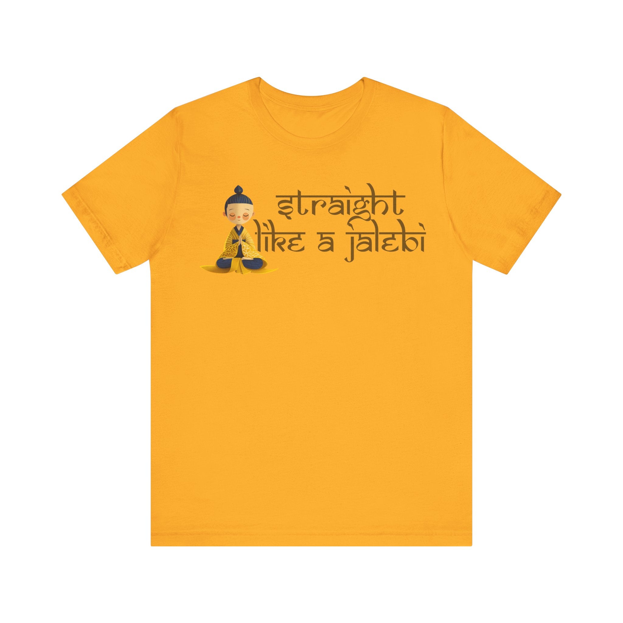 Straight Like A Jalebi Desi Funny Tshirt/T-shirt Unisex Jersey  Tee