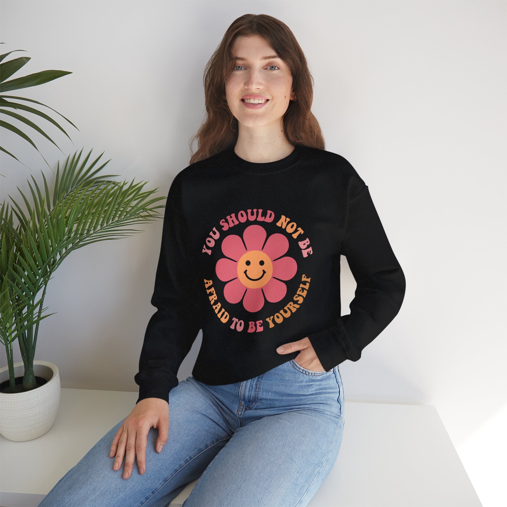 Unisex Heavy Blend Crewneck Sweatshirt,  Positive Affirmation Fall Autumn Sweater,