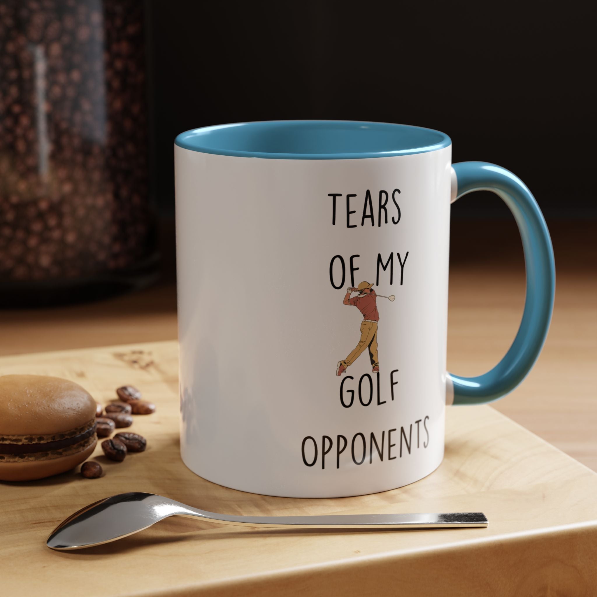 Funny Coffee Mug, Personalized Mug, Tears Of My Golf Opponents, Accent Cup (11, 15oz), Sarcastic Mug,  Tea Coffee Cup, Gift Under 20