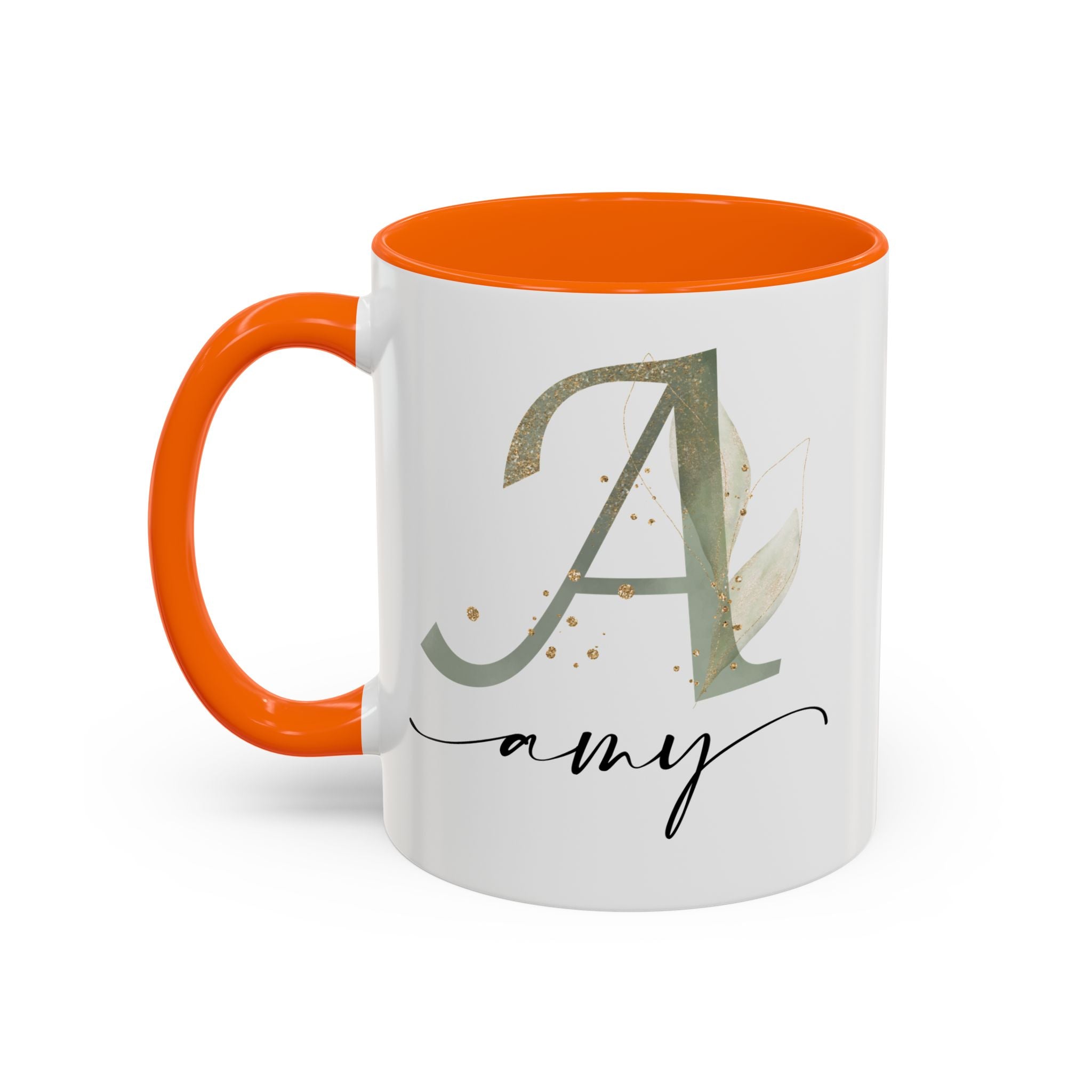 Personalized Floral Initial Coffee Mug for her, Custom Name Mug, Wedding Favor, Unique Home Décor Coffee Cup, Girlfriend Gift, Monogram Mug