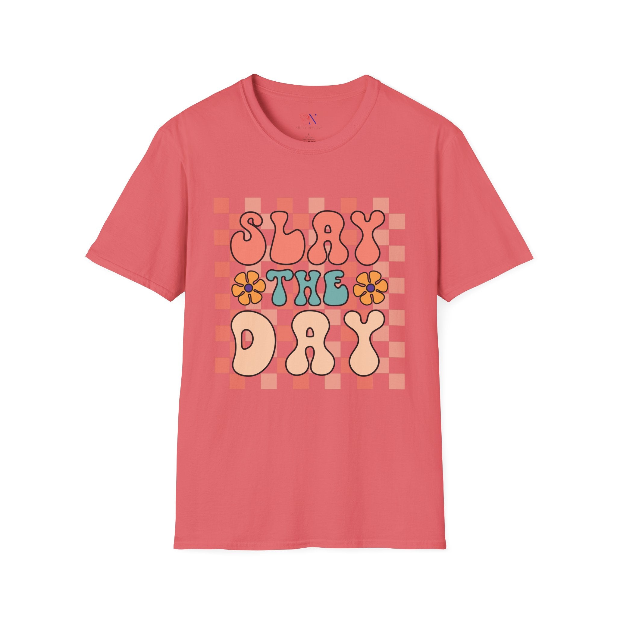 Slay The Day retro style tshirt, Inspirational Quotes, Positive Saying Tee, Positive Vibes Shirt, Inspirational t-shirt, Motivational Shirt