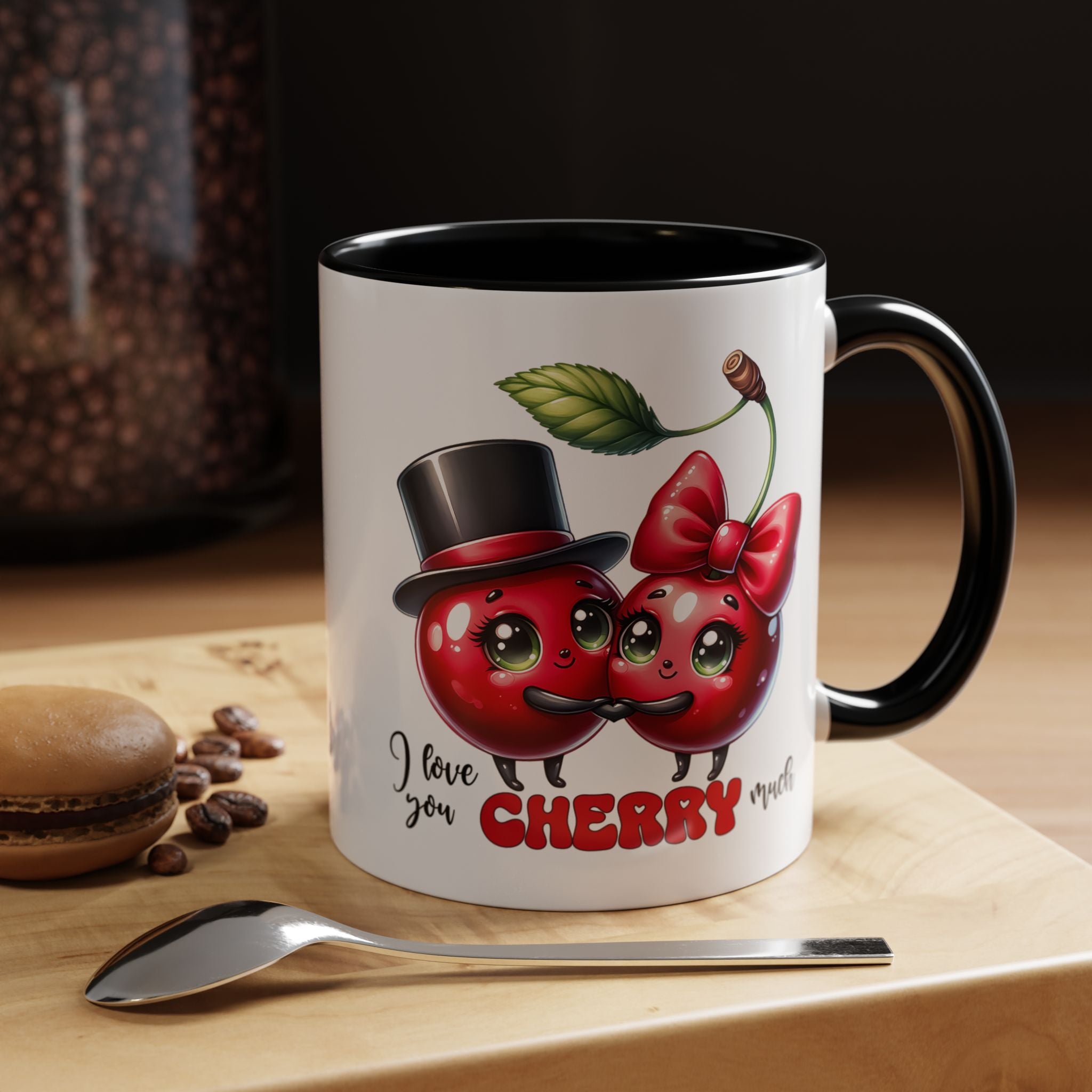 Personalized Cherry Couple Mug - I Love You Cherry Much