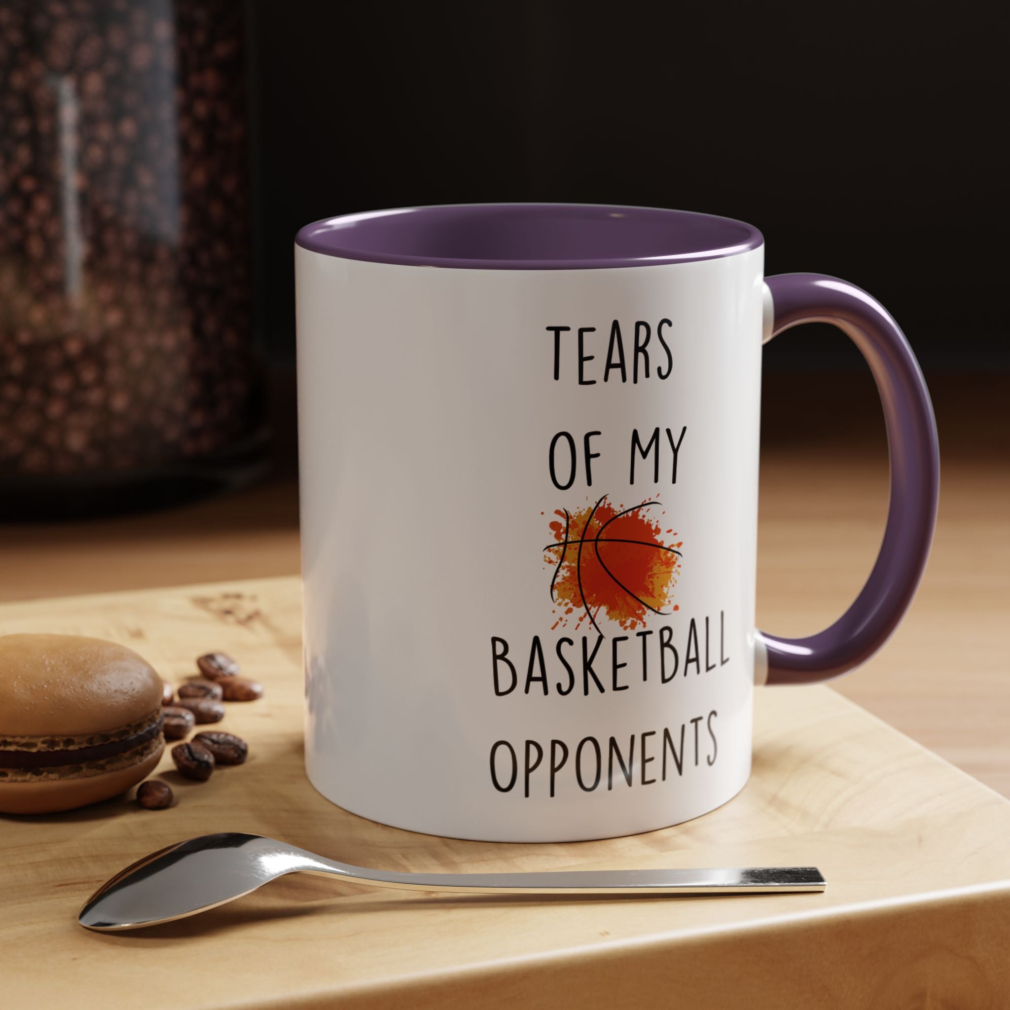 Funny Coffee Mug, Personalized Mug, Tears Of My Basketball Opponents, Accent Cup (11, 15oz), Sarcastic Mug,  Tea Coffee Cup, Gift Under 20