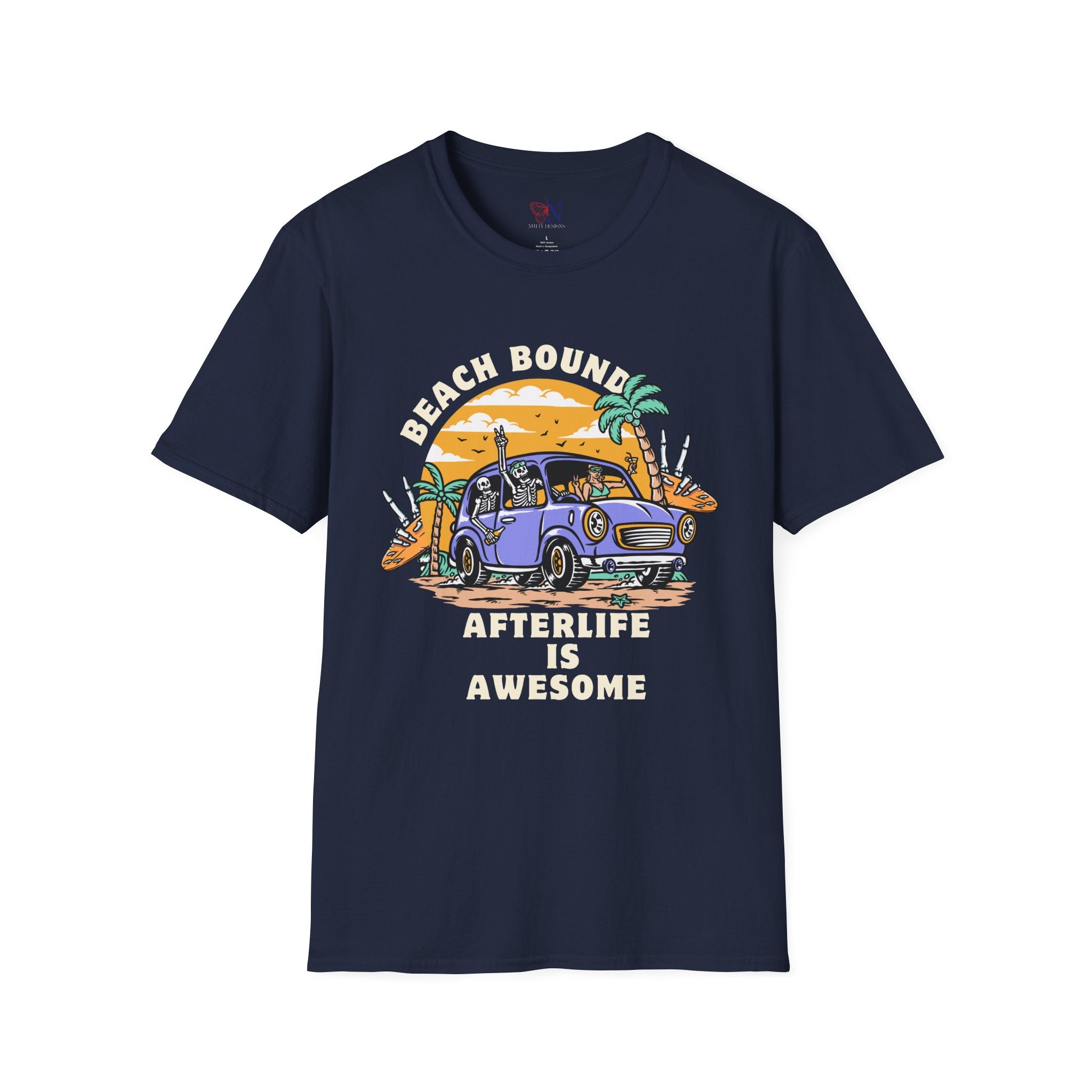 Afterlife Is Awesome - Funny Skeleton T-shirt