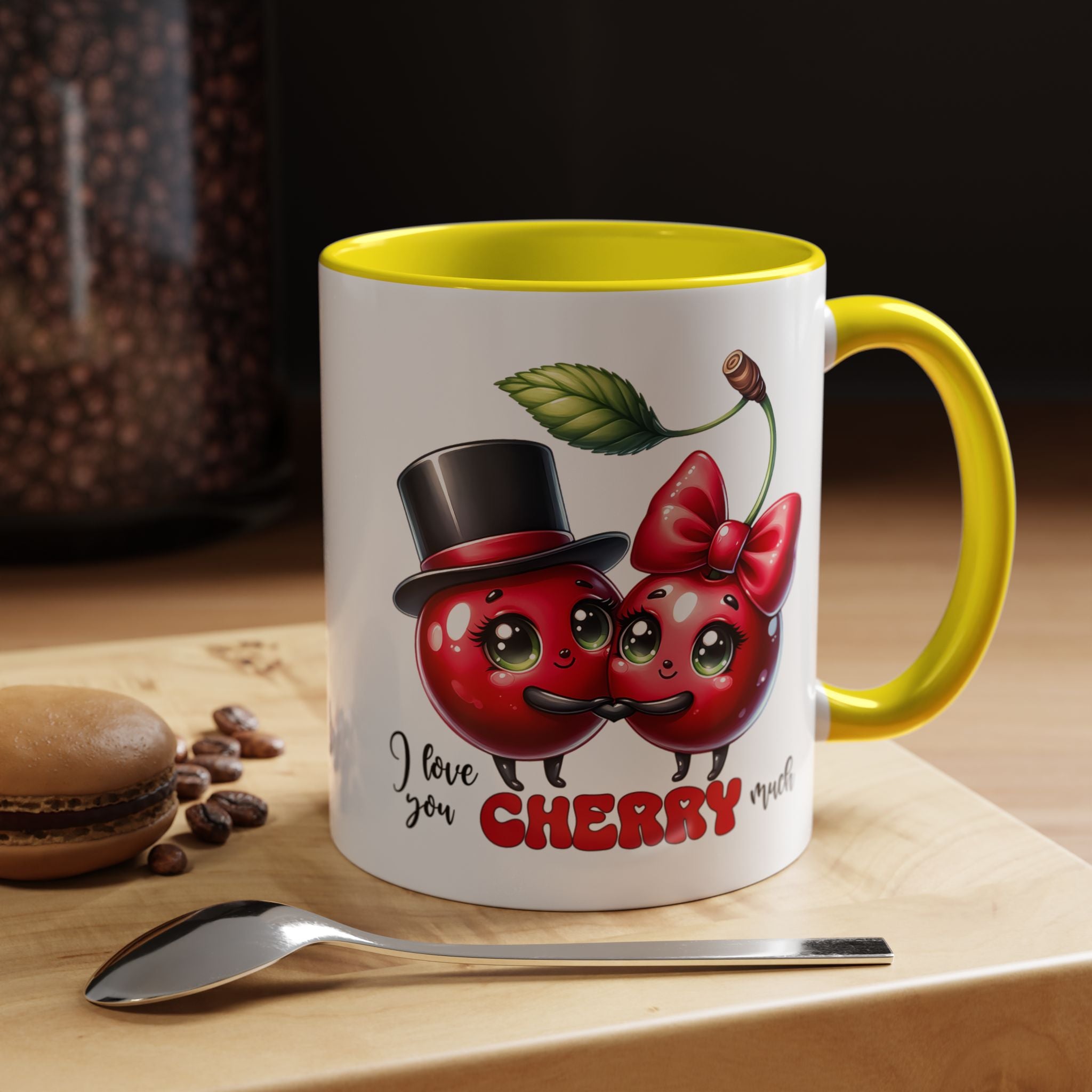 Personalized Cherry Couple Mug - I Love You Cherry Much