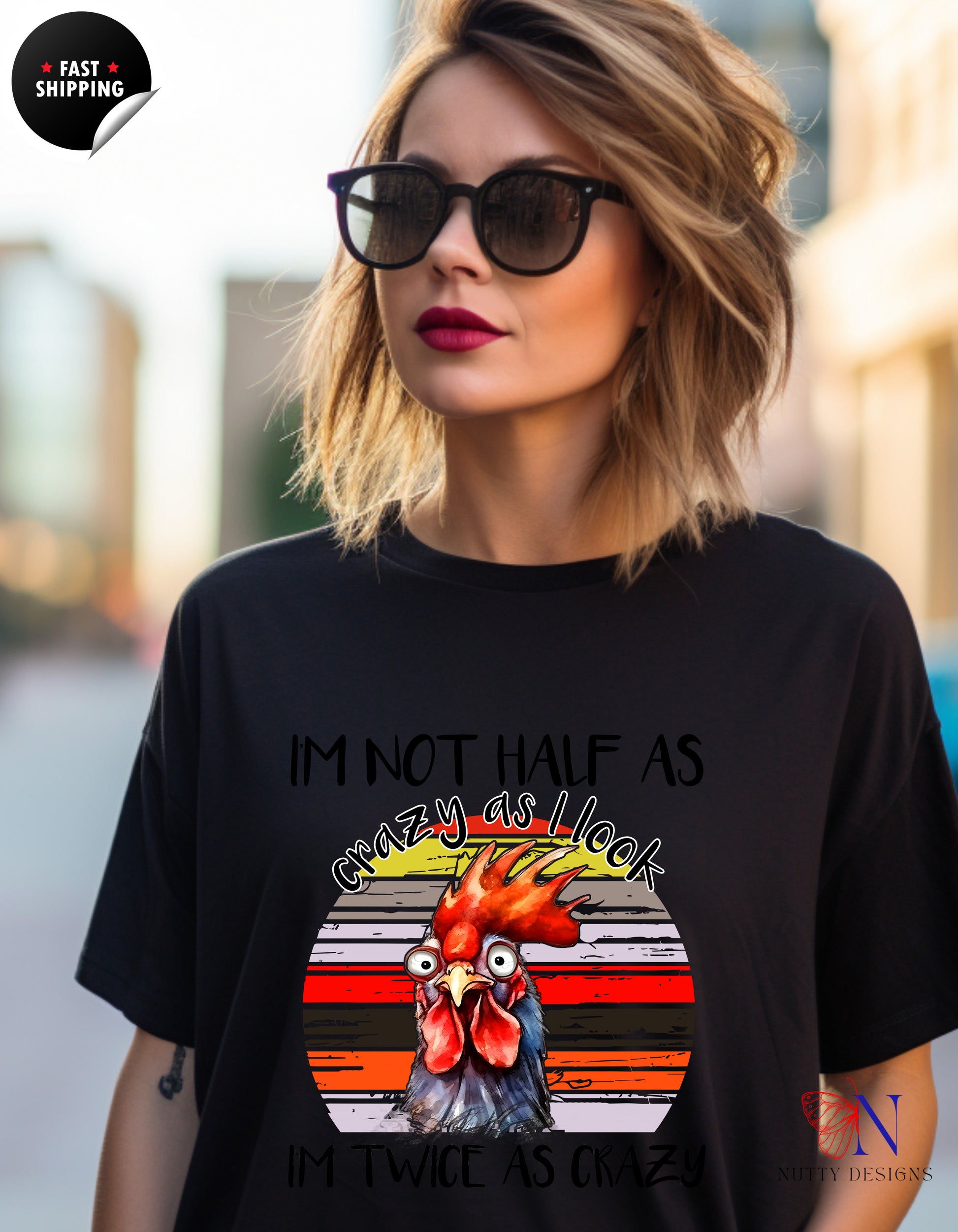 I'm Not Half As Crazy As I Look I'm Twice As Crazy Mug Lifestyle Mockup | Nutty Designs