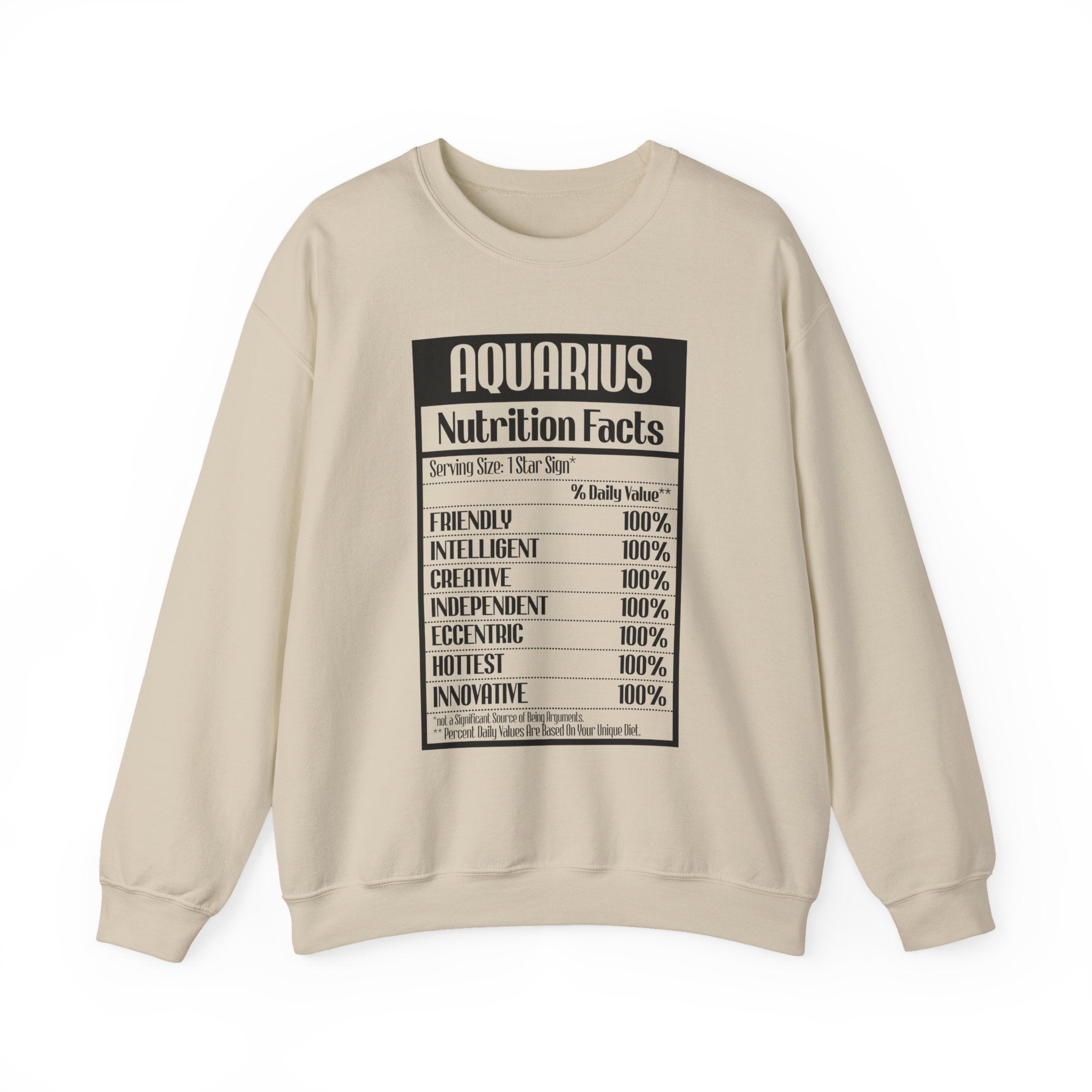 Aquarius nutrition facts sweatshirt