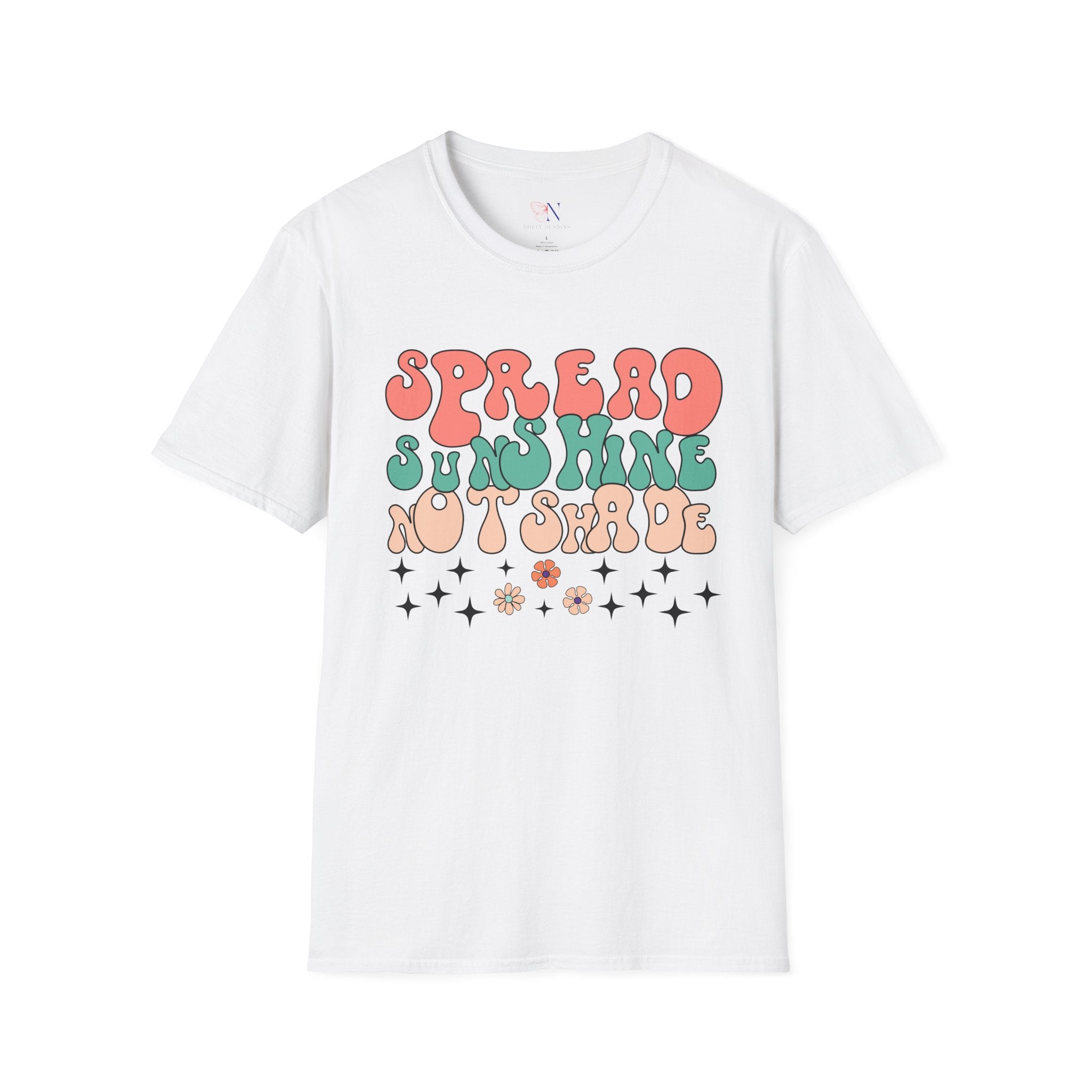 Retro Sunshine Not Shade T-Shirt, Positive Vibes Tee, Inspirational Shirt, Happy Vibes Top, Motivational tshirt, Sunny Days Apparel