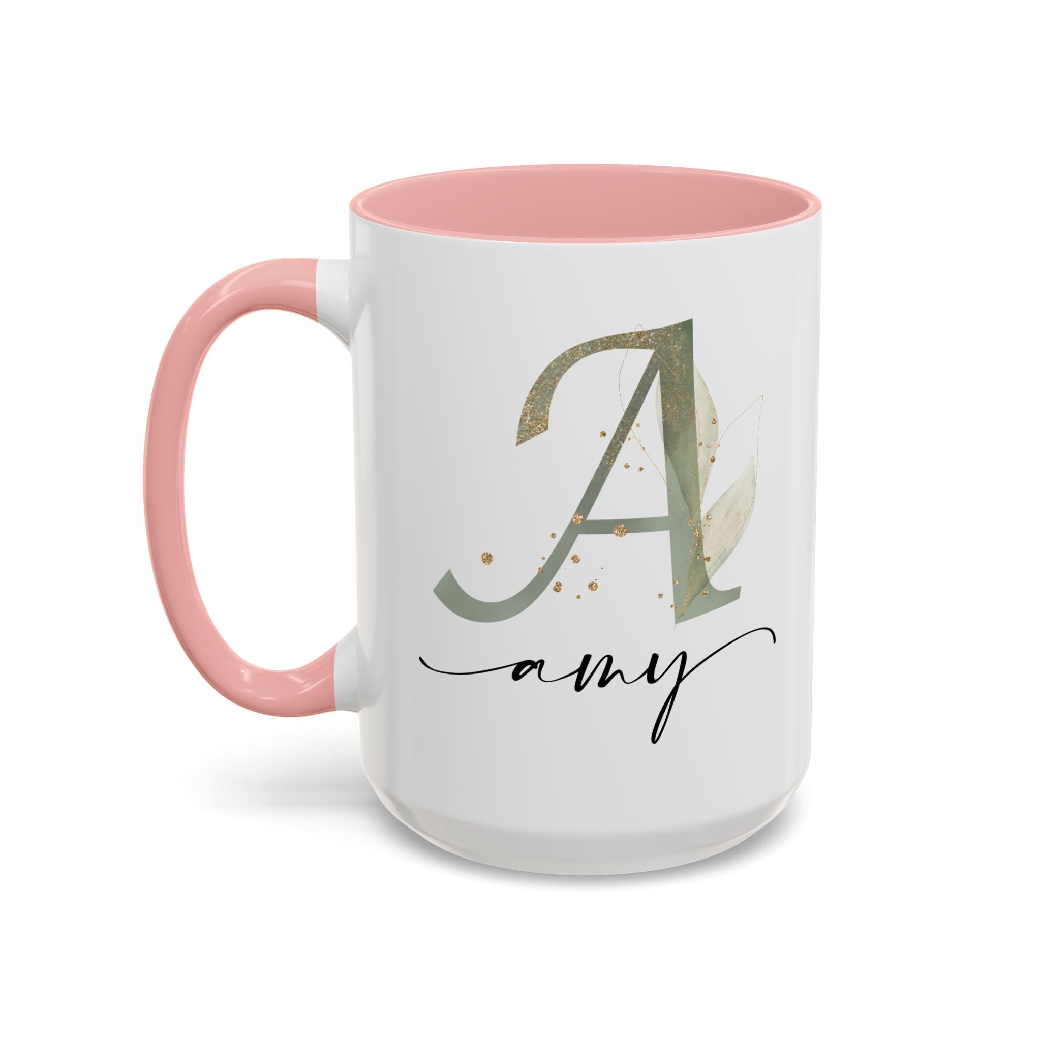 Personalized Floral Initial Coffee Mug for her, Custom Name Mug, Wedding Favor, Unique Home Décor Coffee Cup, Girlfriend Gift, Monogram Mug