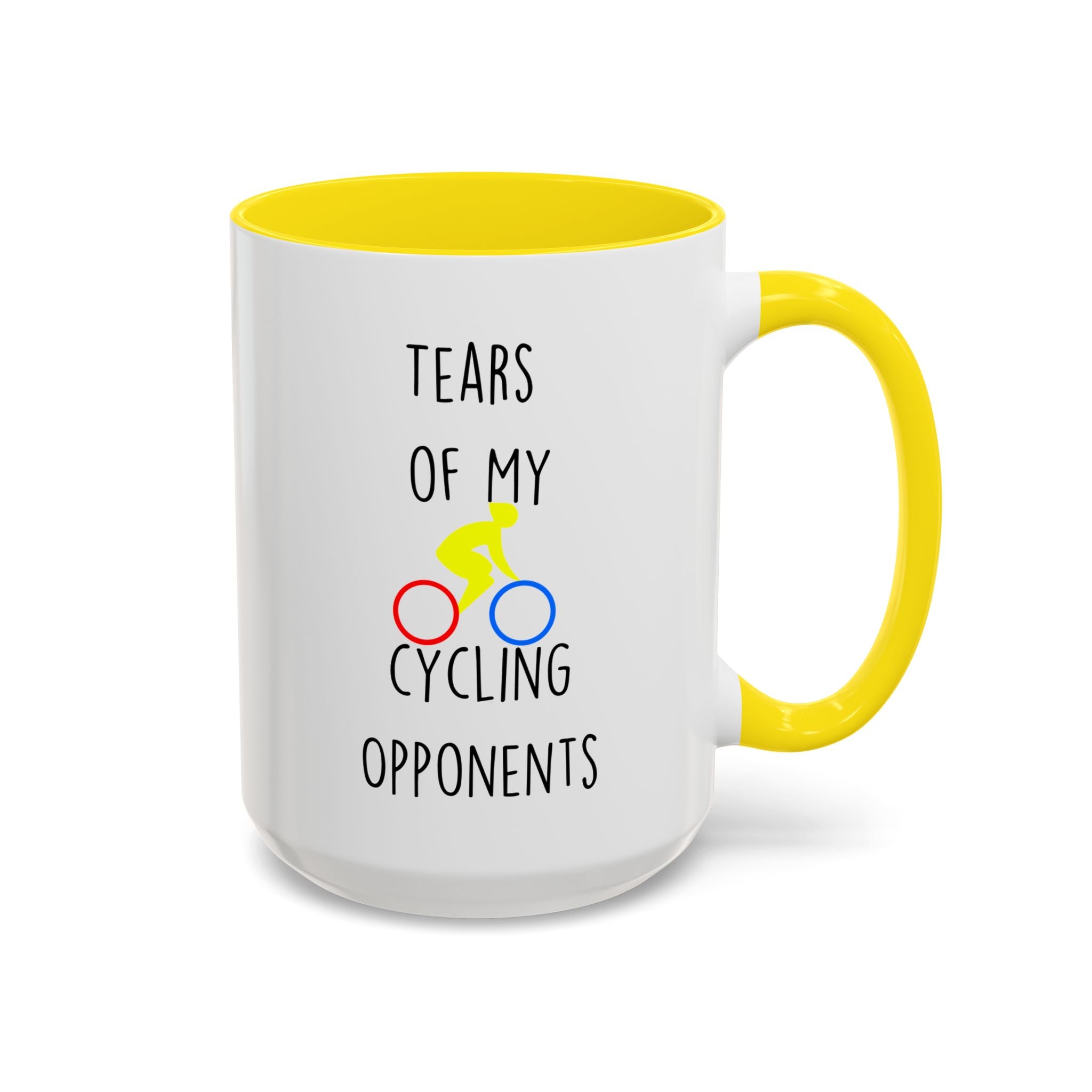 Funny Coffee Mug, Personalized Mug, Tears Of My Cycling Opponents, Accent Cup (11, 15oz), Sarcastic Mug,  Tea Coffee Cup, Gift Under 20