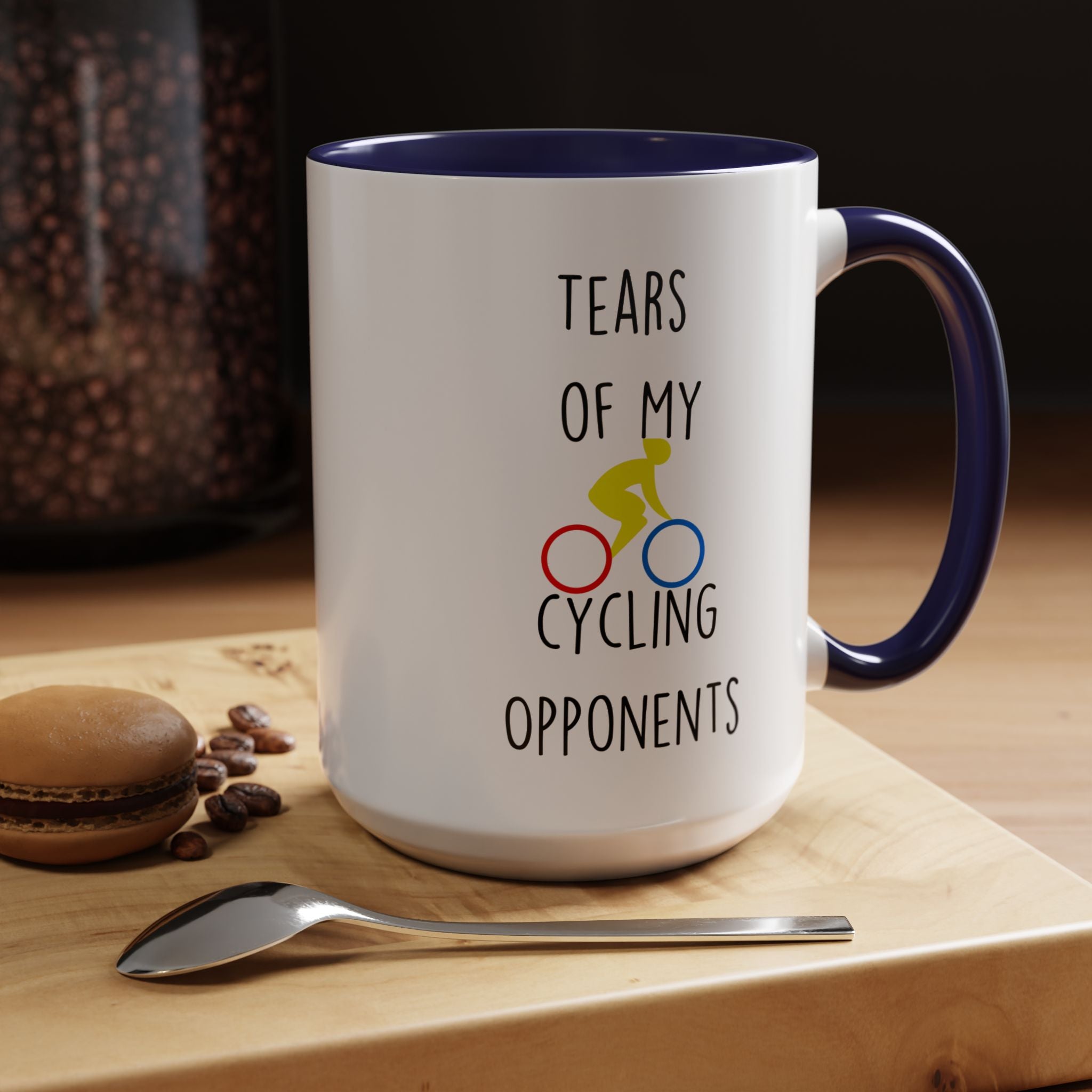 Funny Coffee Mug, Personalized Mug, Tears Of My Cycling Opponents, Accent Cup (11, 15oz), Sarcastic Mug,  Tea Coffee Cup, Gift Under 20