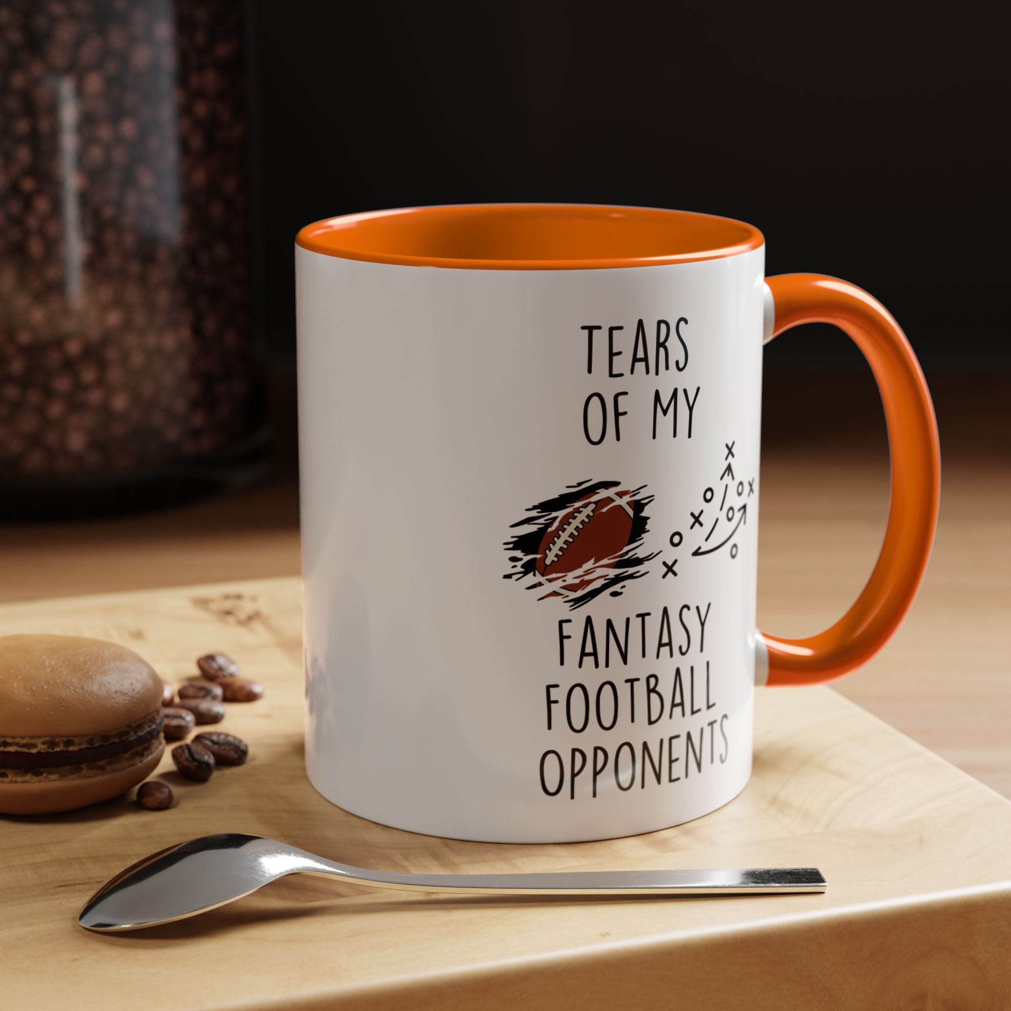 Funny Coffee Mug, Personalized Mug, Tears Of My Fantasy Football Opponents, Accent Cup (11, 15oz), Sarcastic Mug,  Tea Cup, Gift Under 20