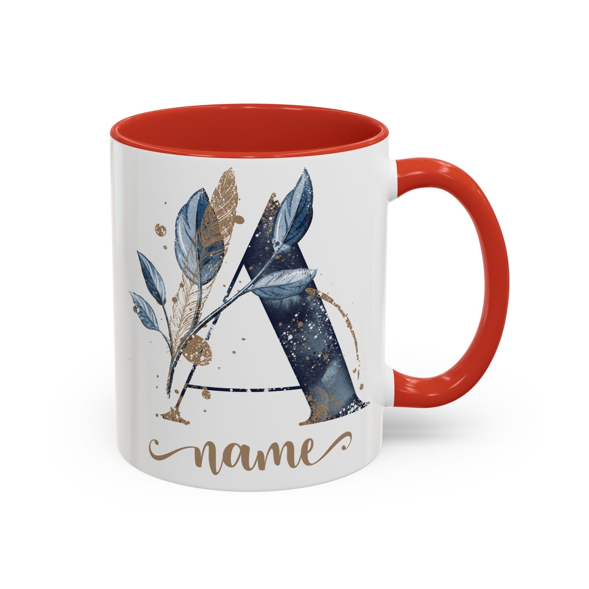 Personalized Floral Initial Coffee Mug for her, Custom Name Mug, Wedding Favor, Unique Home Décor Coffee Cup, Girlfriend Gift, Monogram Mug