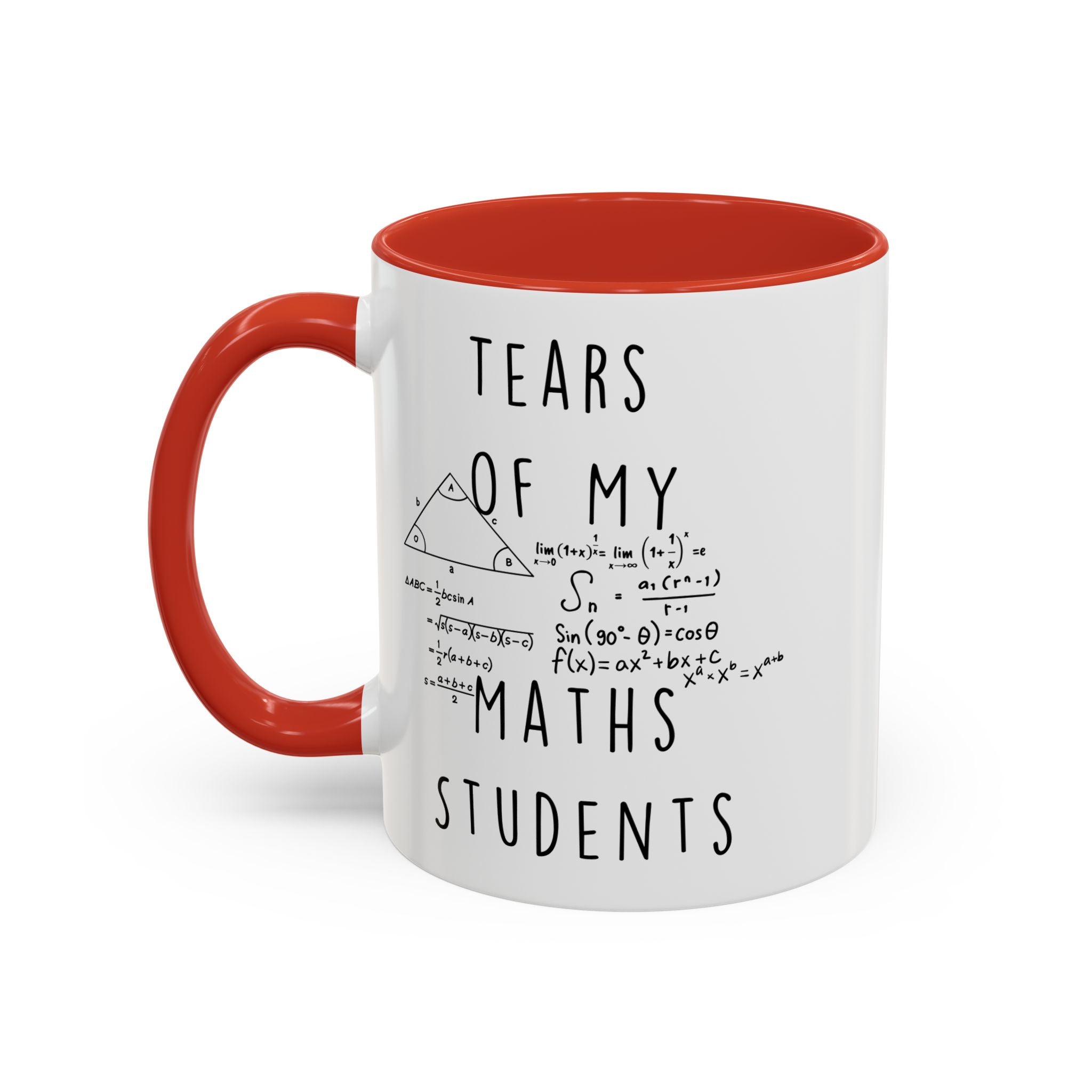 Funny Coffee Mug, Personalized Mug, Tears Of My Math Students, Accent Cup (11, 15oz), Sarcastic Mug,  Tea Coffee Cup, Gift Under 20