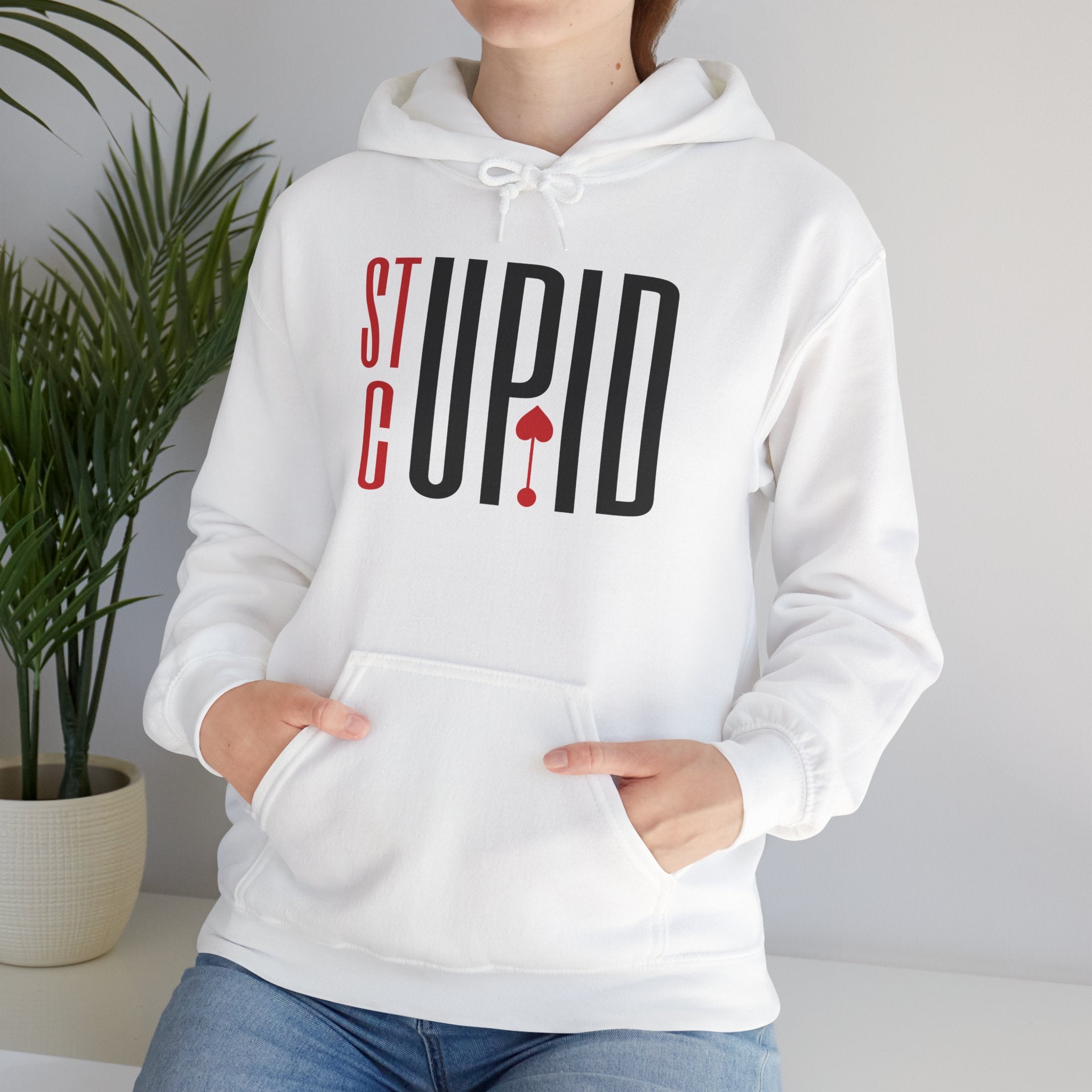 St Cupid Graphic Hoodie — Playful Heart Ace Design