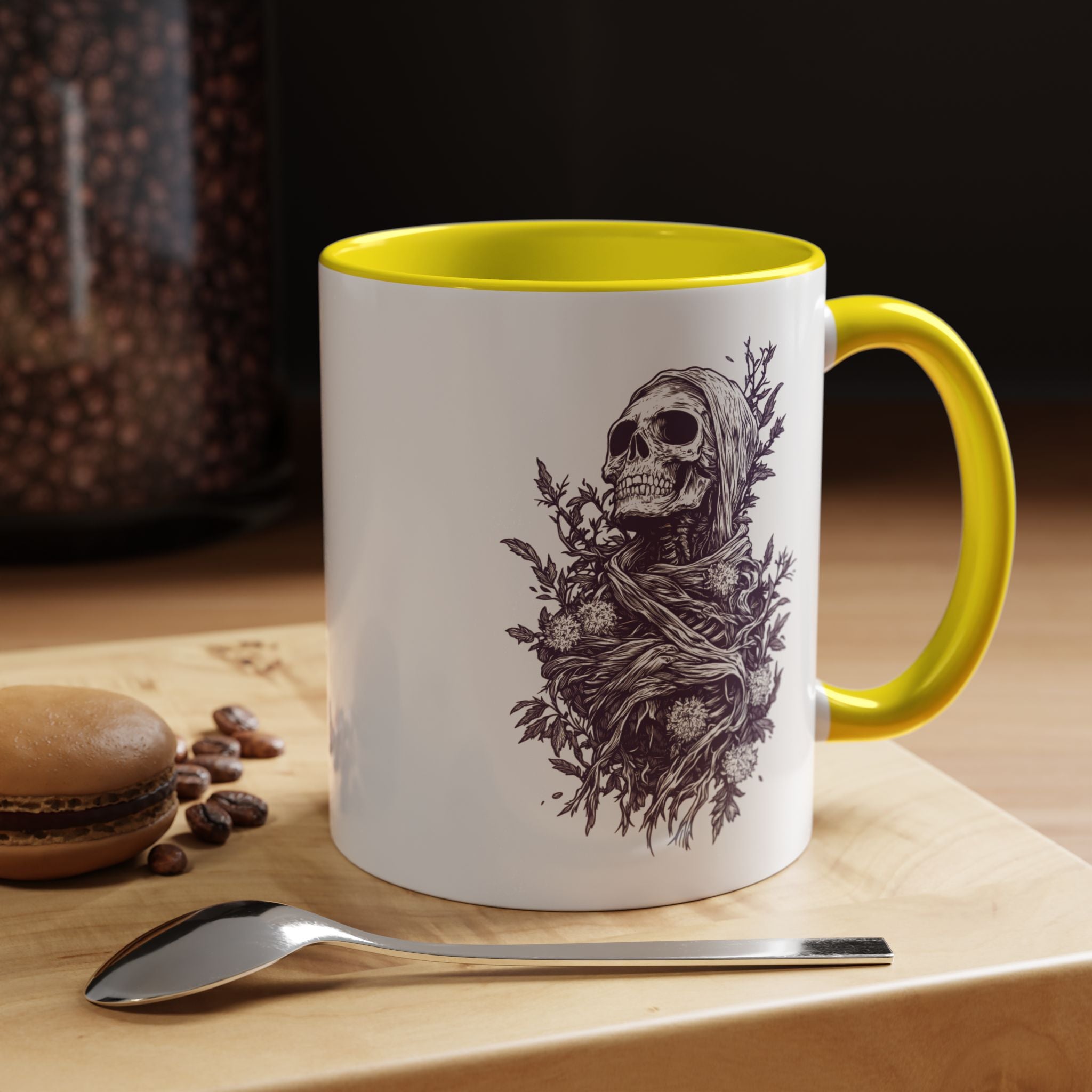 Funny Coffee Mug, Personalized Mug, Grow Where You Are, Skeleton Accent Coffee Cup (11, 15oz), Gift Under 20, White Elephant