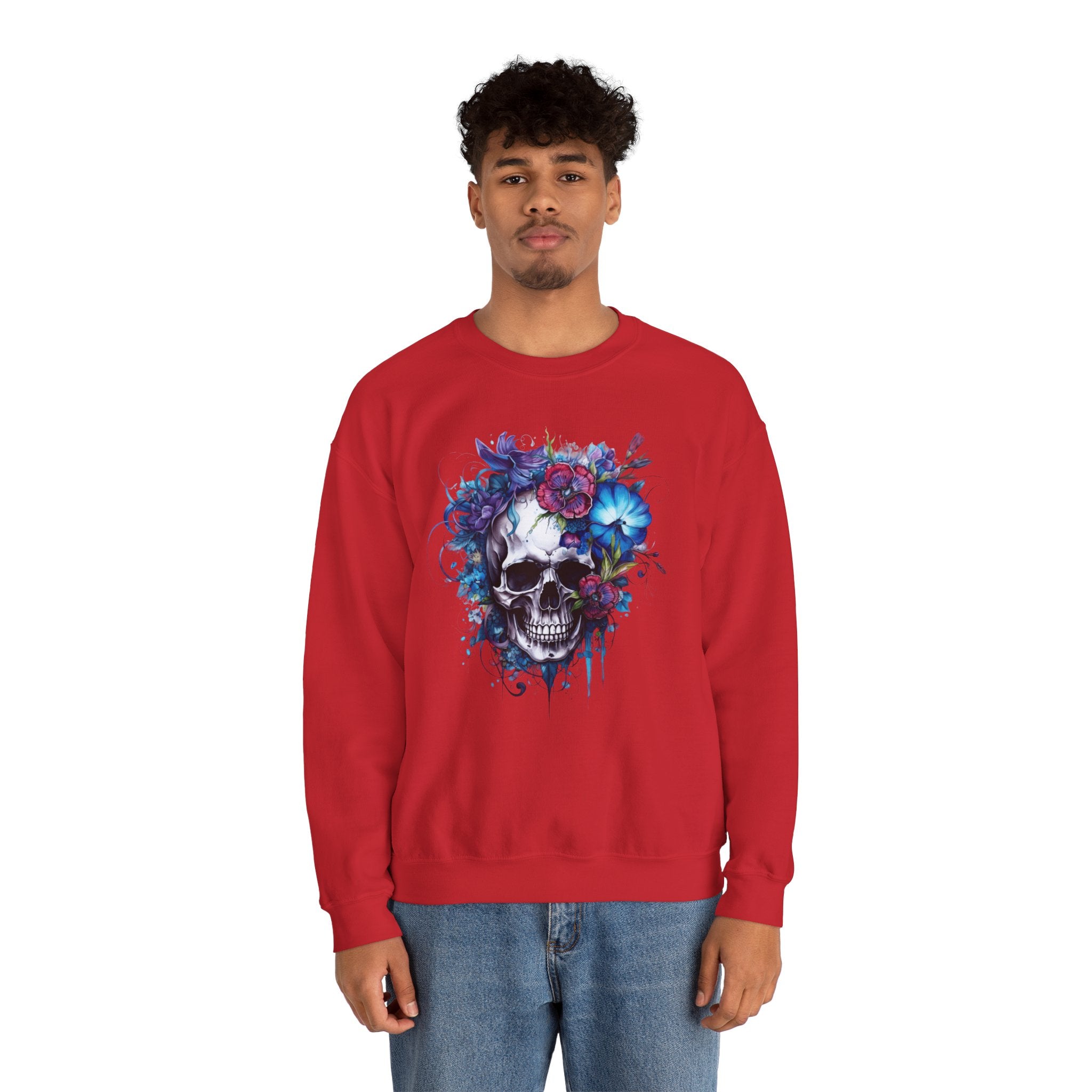 Skull Bloom, Halloween Themed Sweatshirt
