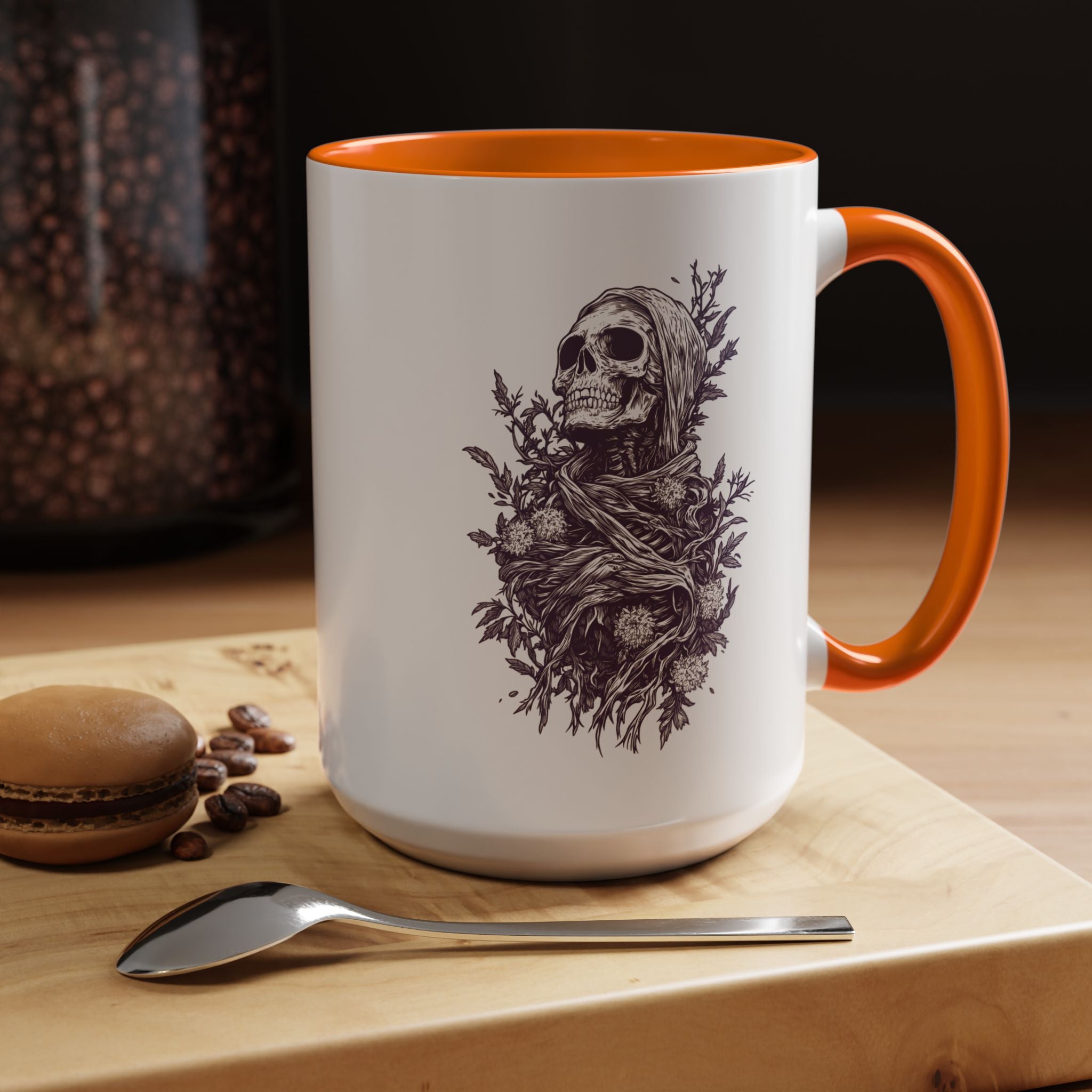 Funny Coffee Mug, Personalized Mug, Grow Where You Are, Skeleton Accent Coffee Cup (11, 15oz), Gift Under 20, White Elephant