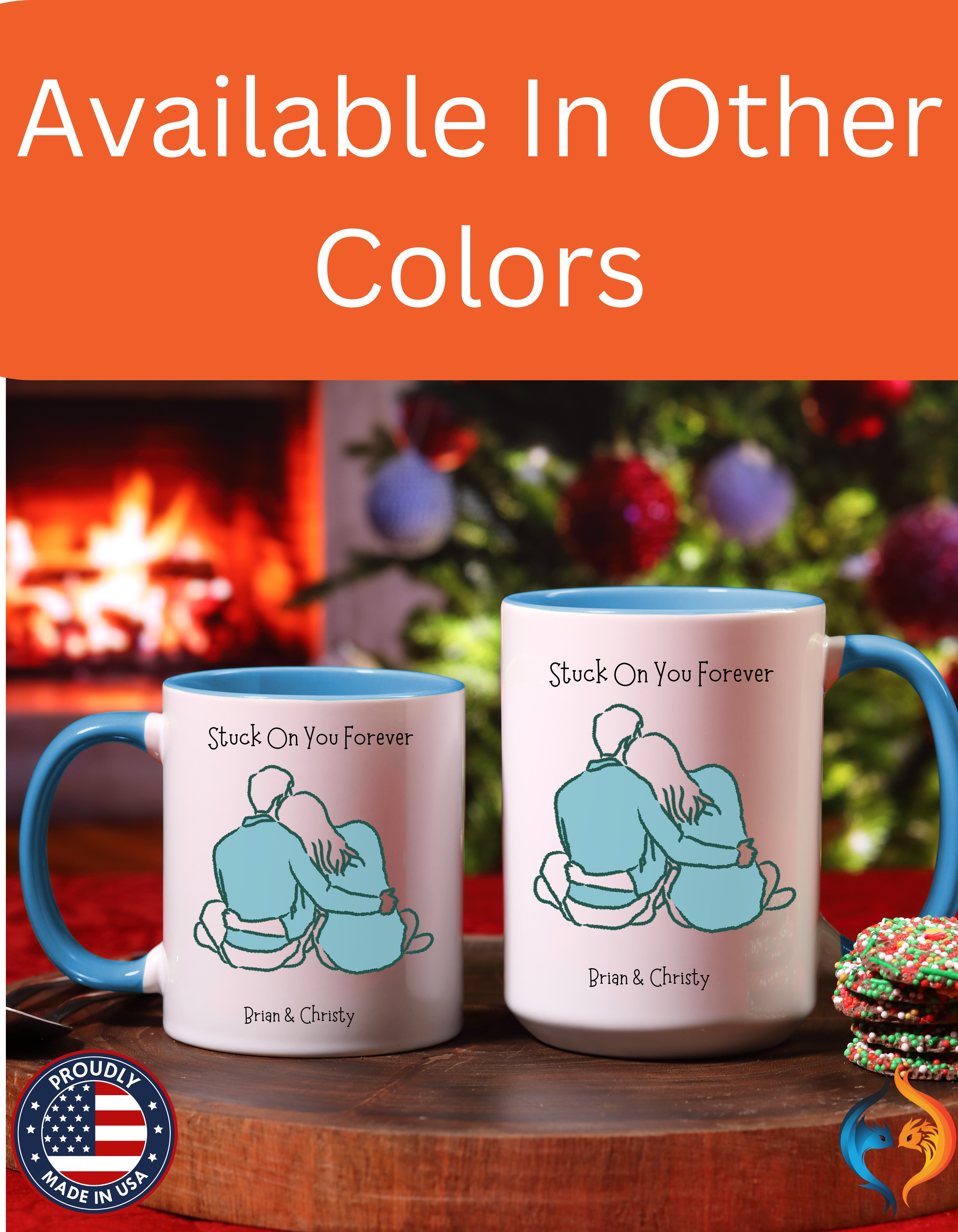 Stuck On You Forever Romantic , Anniversary Mug Lifestyle Mockup | Nutty Designs