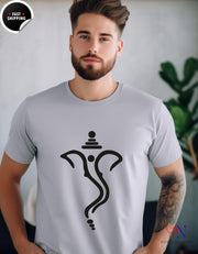 Ganesha Minimalistic Graphic T-Shirt | Boho Style Tee for Men & Women | Perfect Gift for Spiritual Art Lovers