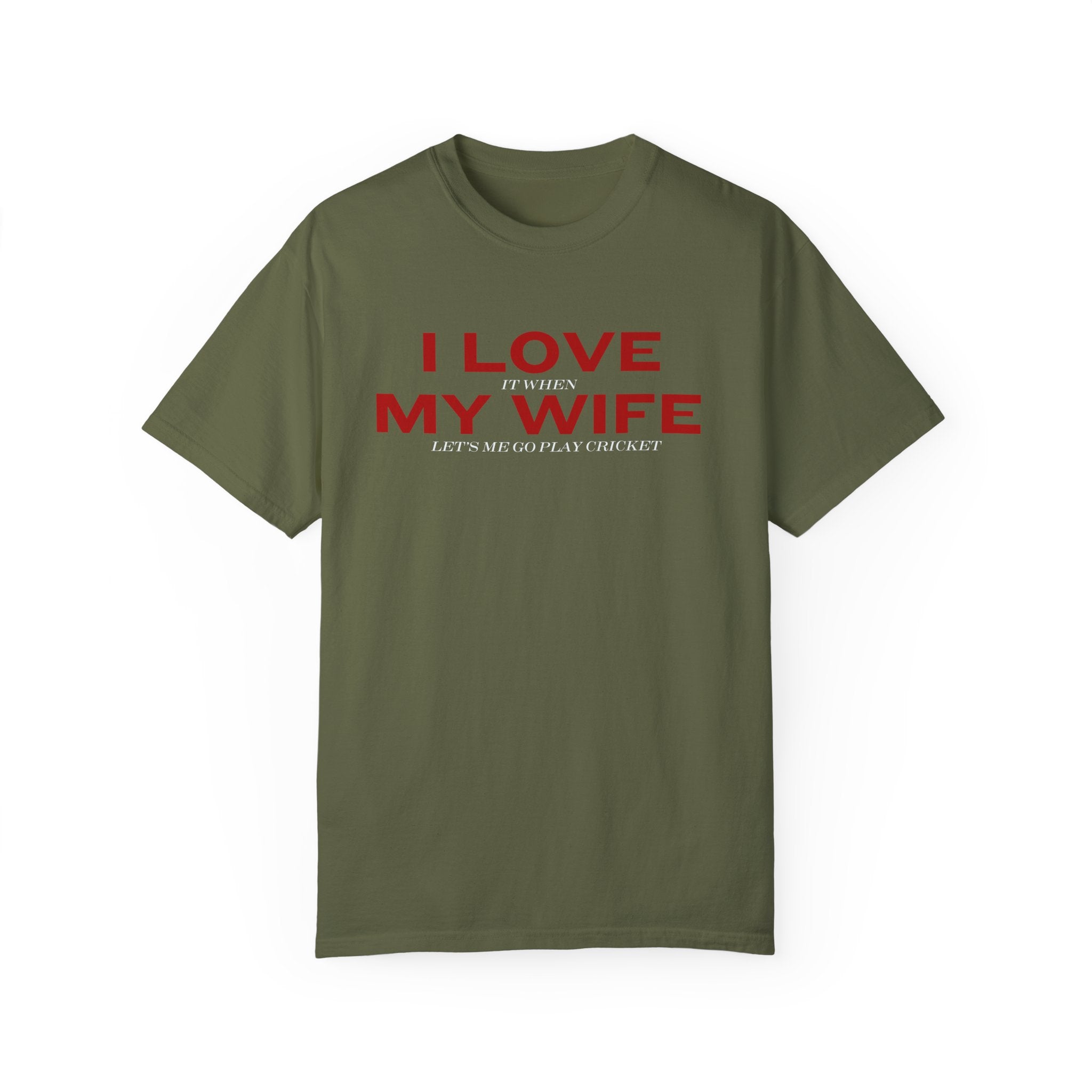 I Love It When My Wife Let Me Go Play Cricket  T-shirt, unique cricket Sports lover gift tshirt, Men's tee