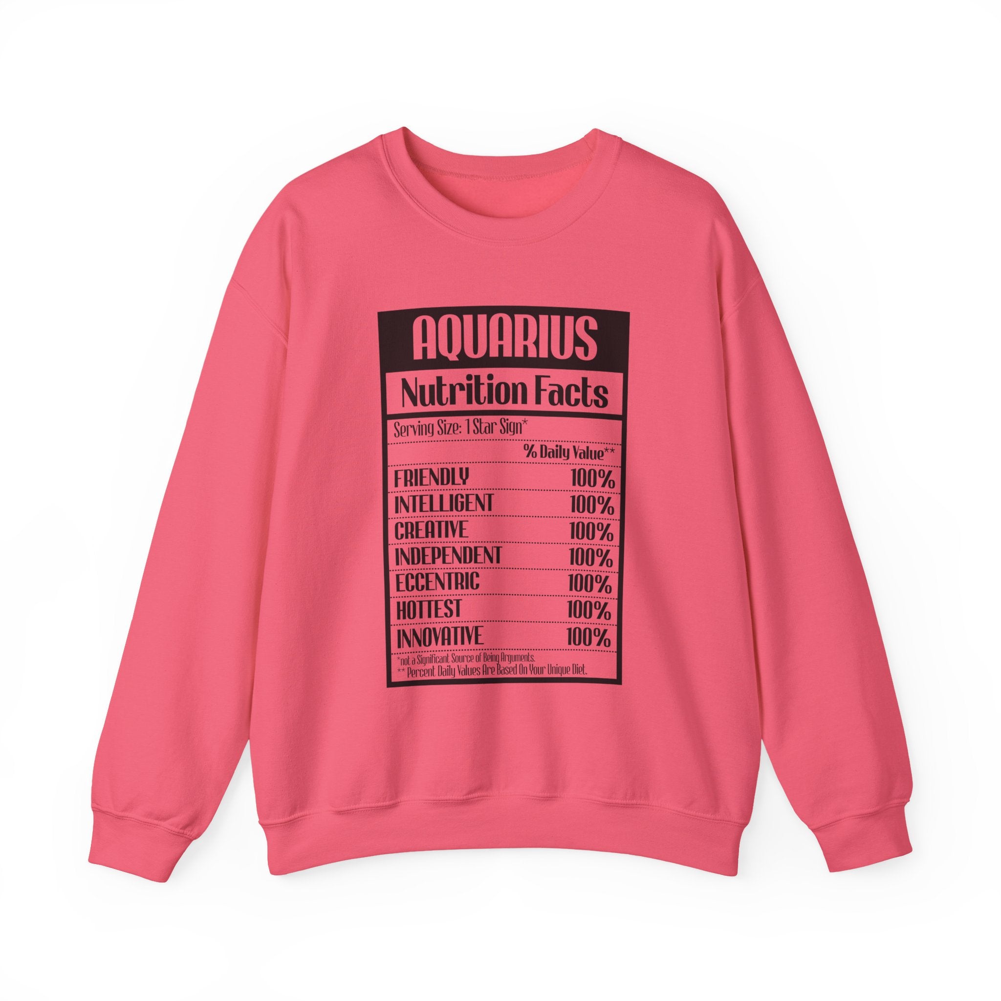 Aquarius nutrition facts sweatshirt