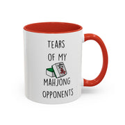 Funny Coffee Mug, Personalized Mug, Tears Of My Mahjong Opponents, Accent Cup (11, 15oz), Sarcastic Mug,  Tea Coffee Cup, Gift Under 20