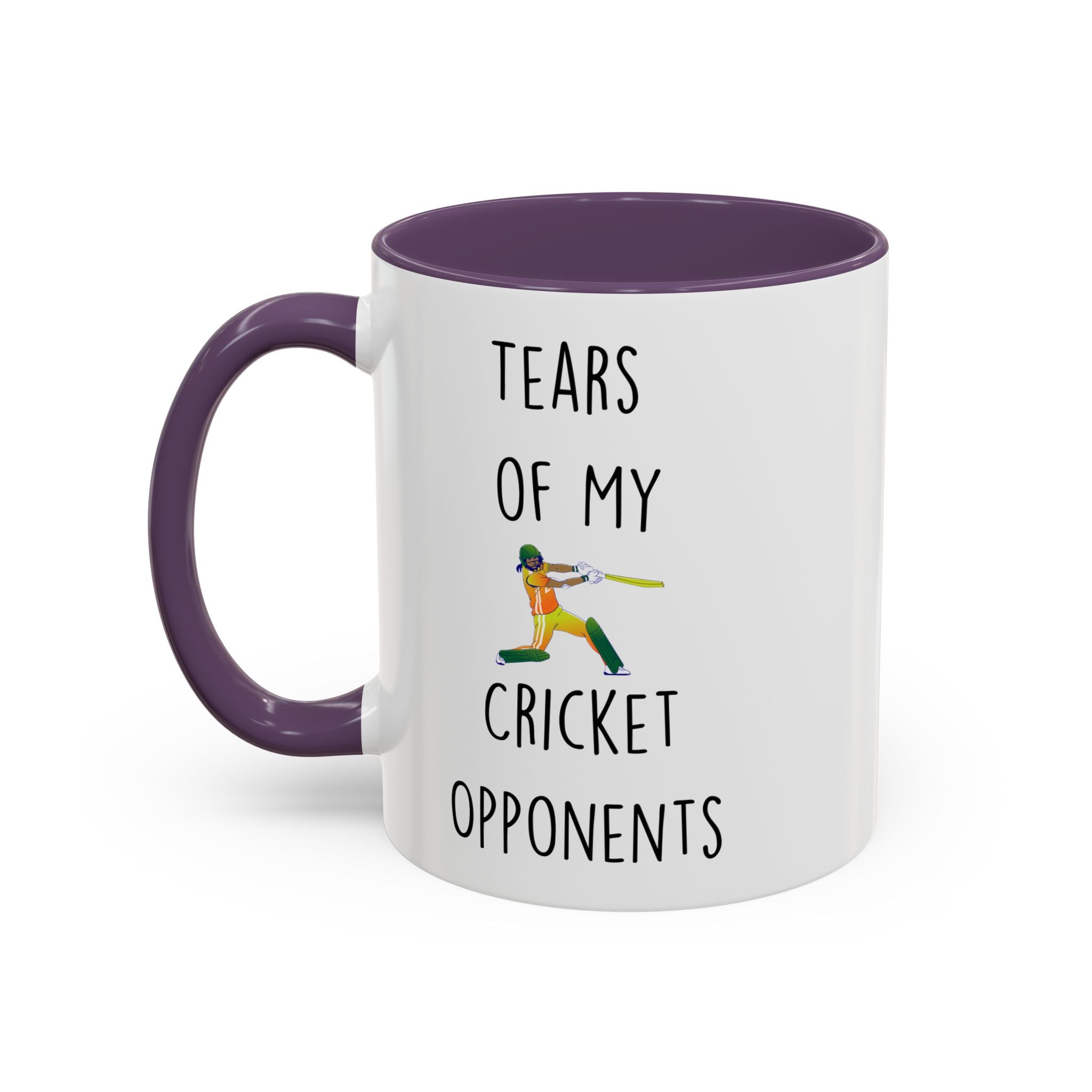 Funny Coffee Mug, Personalized Mug, Tears Of My Cricket Opponents, Accent Cup (11, 15oz), Sarcastic Mug,  Tea Coffee Cup, Gift Under 20