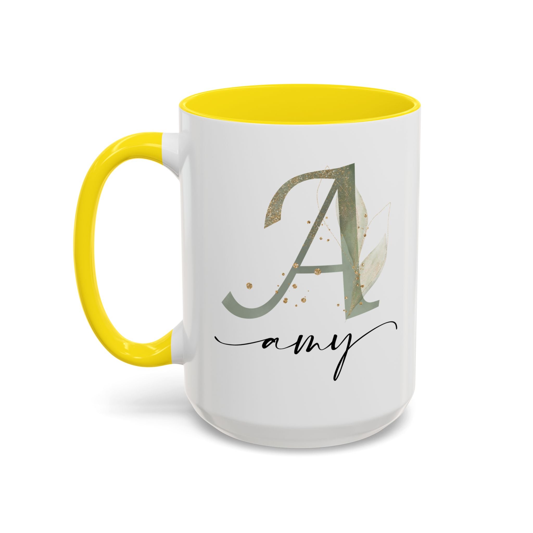 Personalized Floral Initial Coffee Mug for her, Custom Name Mug, Wedding Favor, Unique Home Décor Coffee Cup, Girlfriend Gift, Monogram Mug