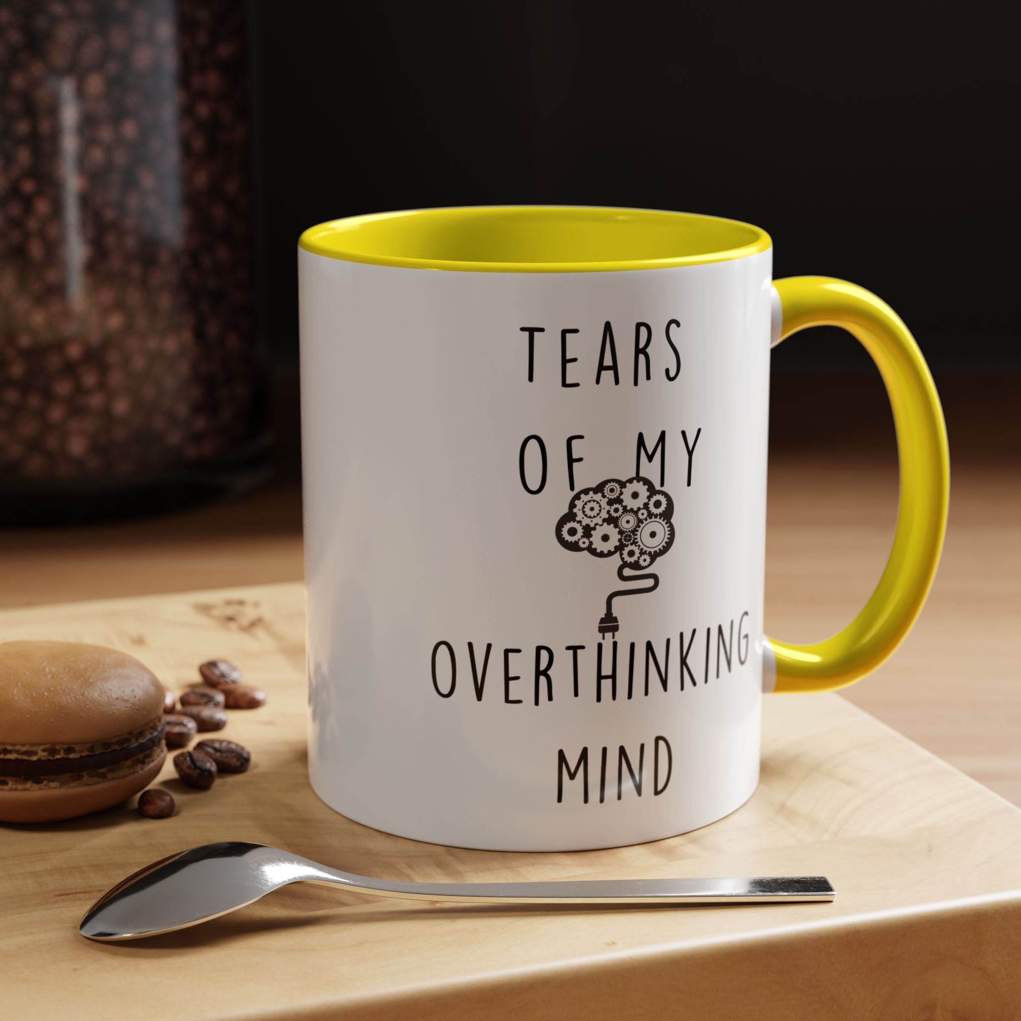 Funny Coffee Mug, Personalized Mug, Tears Of My Overthinking Mind, Accent Cup (11, 15oz), Sarcastic Mug,  Tea Cup, Gift Under 20, Tea Cup